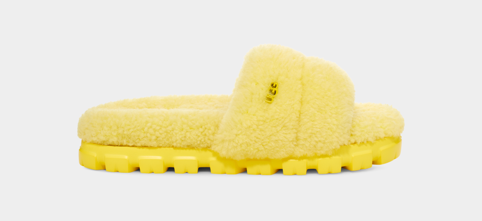 Ugg fuzzette slide discount yellow