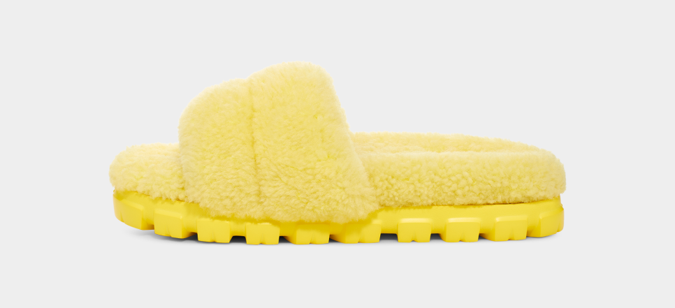 Ugg fuzzette slide discount yellow