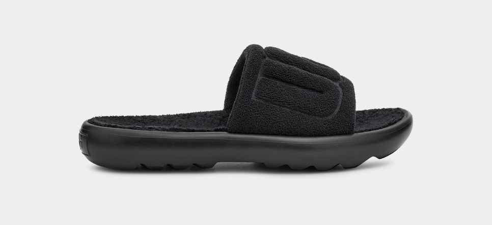 Black ugg slides womens hot sale