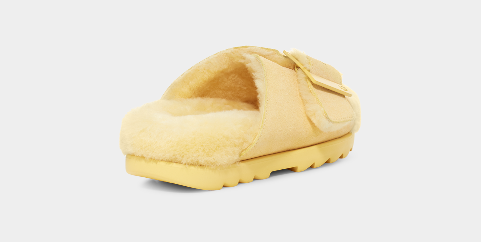Yellow ugg discount fuzzette slippers