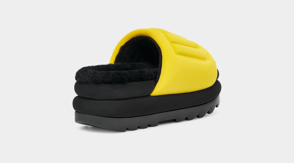 Neon yellow ugg sales slides