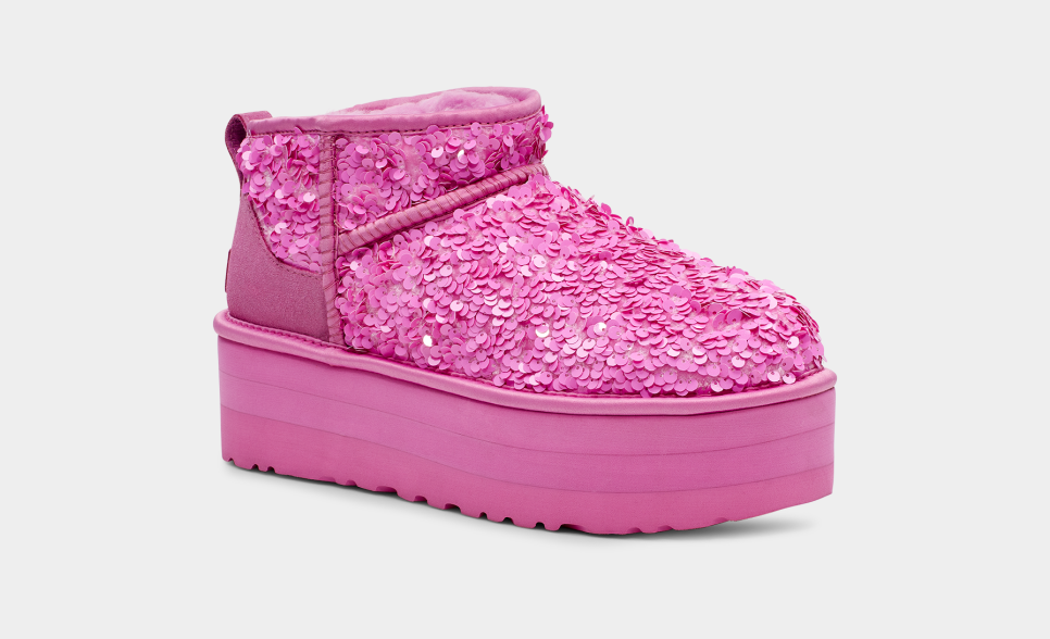 Pink top sequin uggs