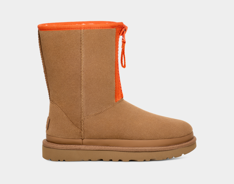 Women s Classic Short Zipper Tape Logo Boot UGG