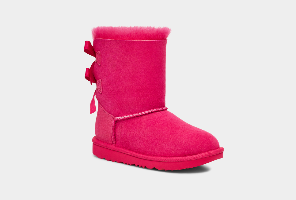 Red uggs online with ribbon