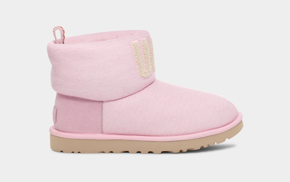 Pink ugg boots with fur best sale
