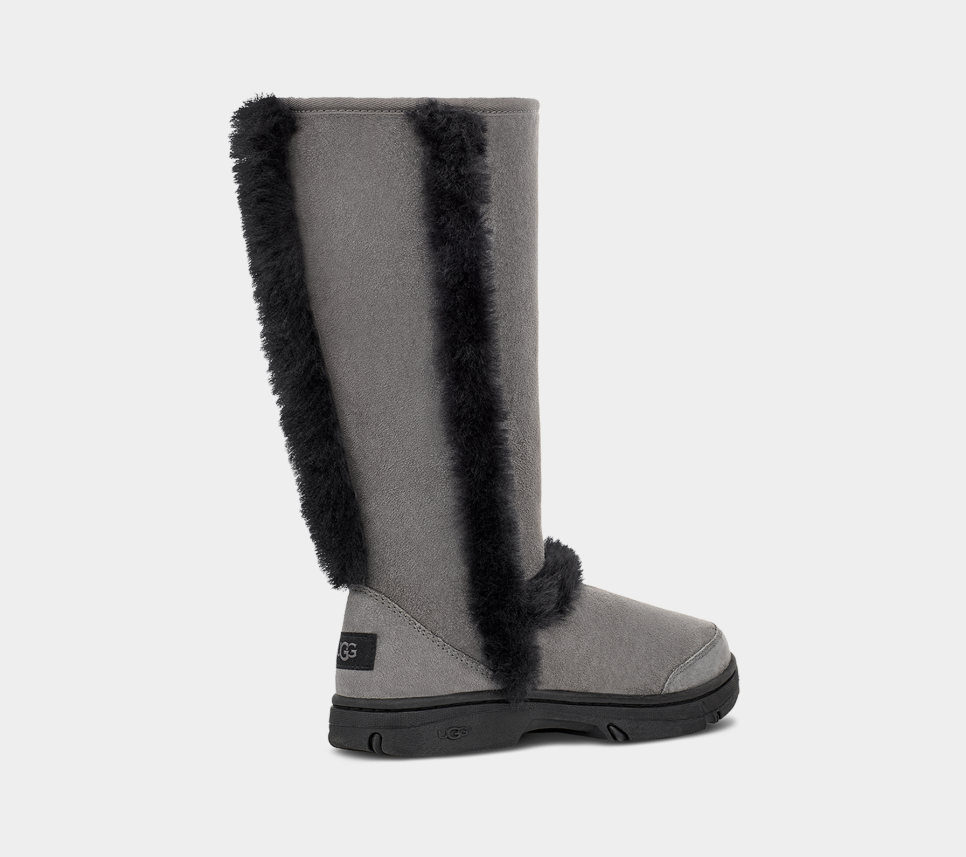 Grey ugg tall boots deals