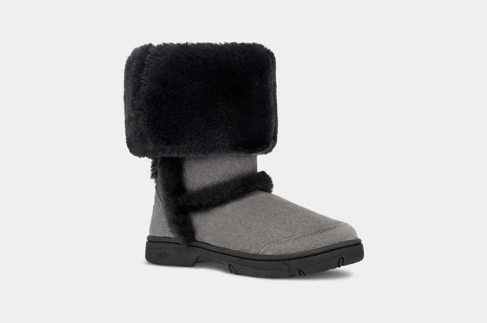 Sunburst uggs grey and black deals