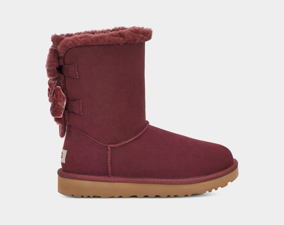 Red shop velvet uggs
