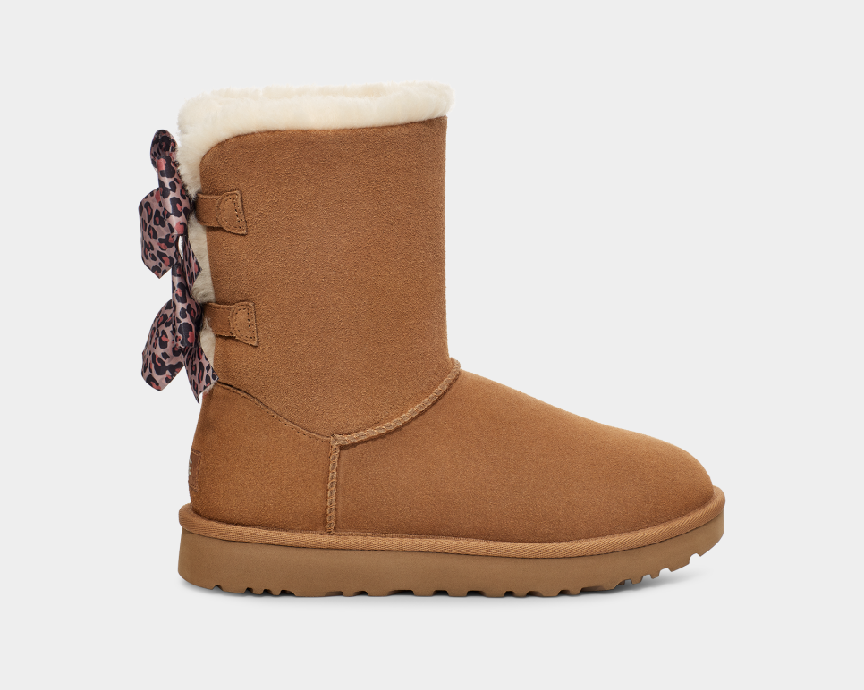 Uggs with 2025 bows brown