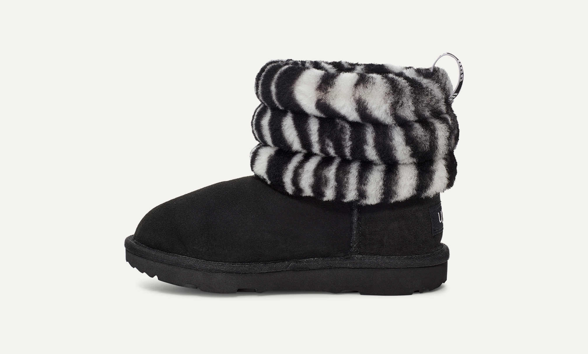 Fluff Mini Quilted Zebra Kids Slipper UGG