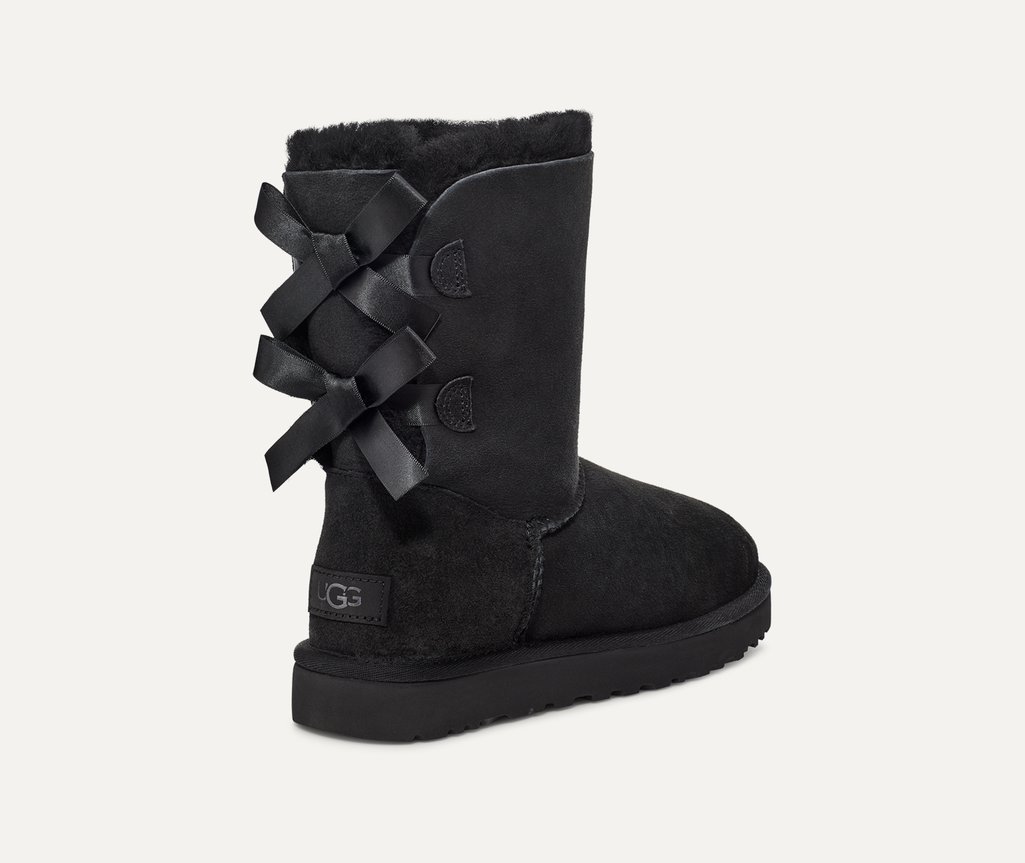 Purple uggs with bows on the back shop