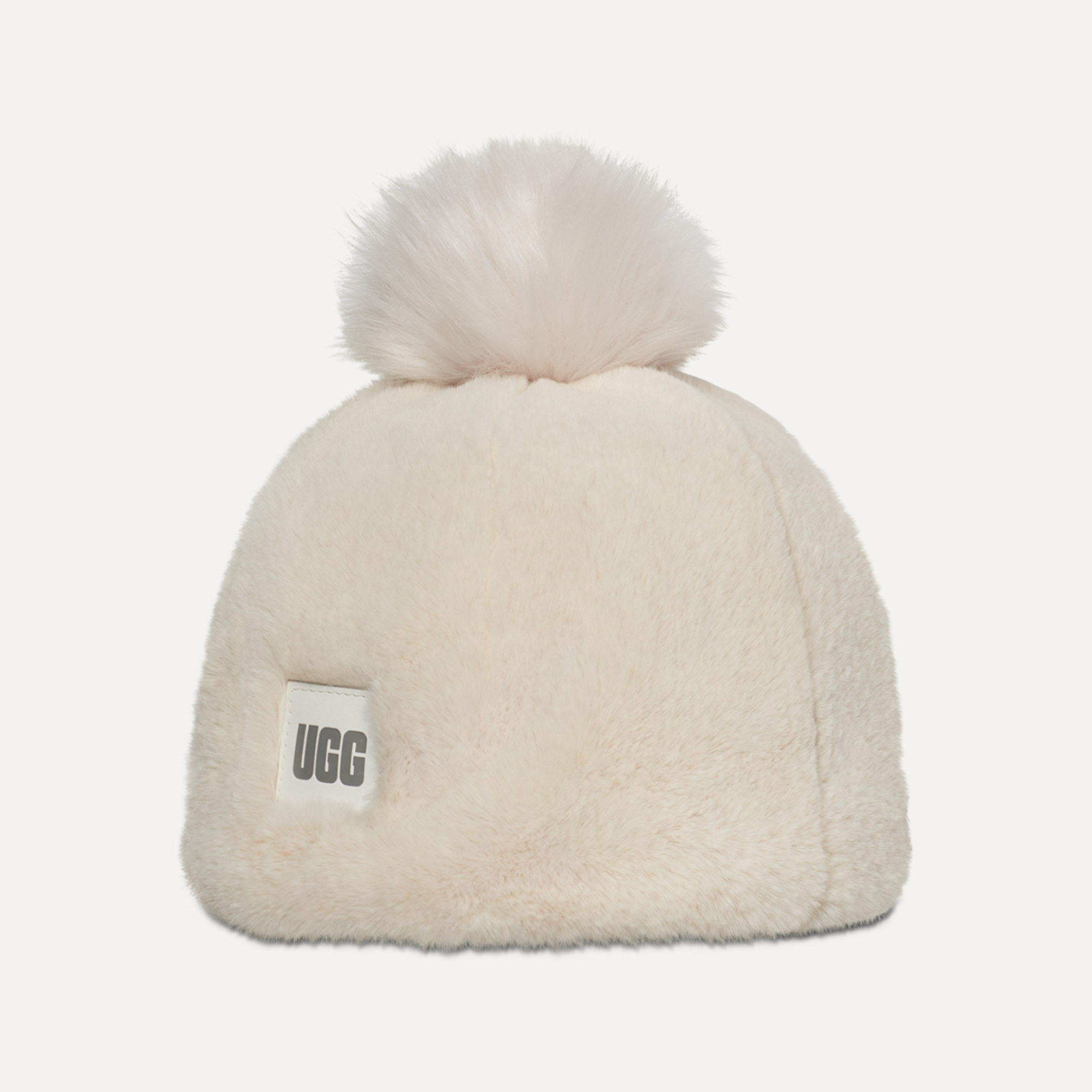 Ugg hat with fur pom pom discount