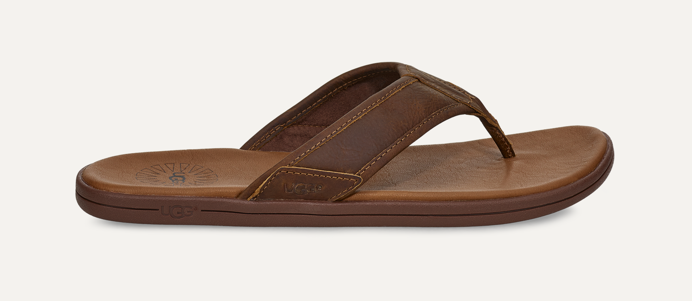 Flip flops brown leather sales