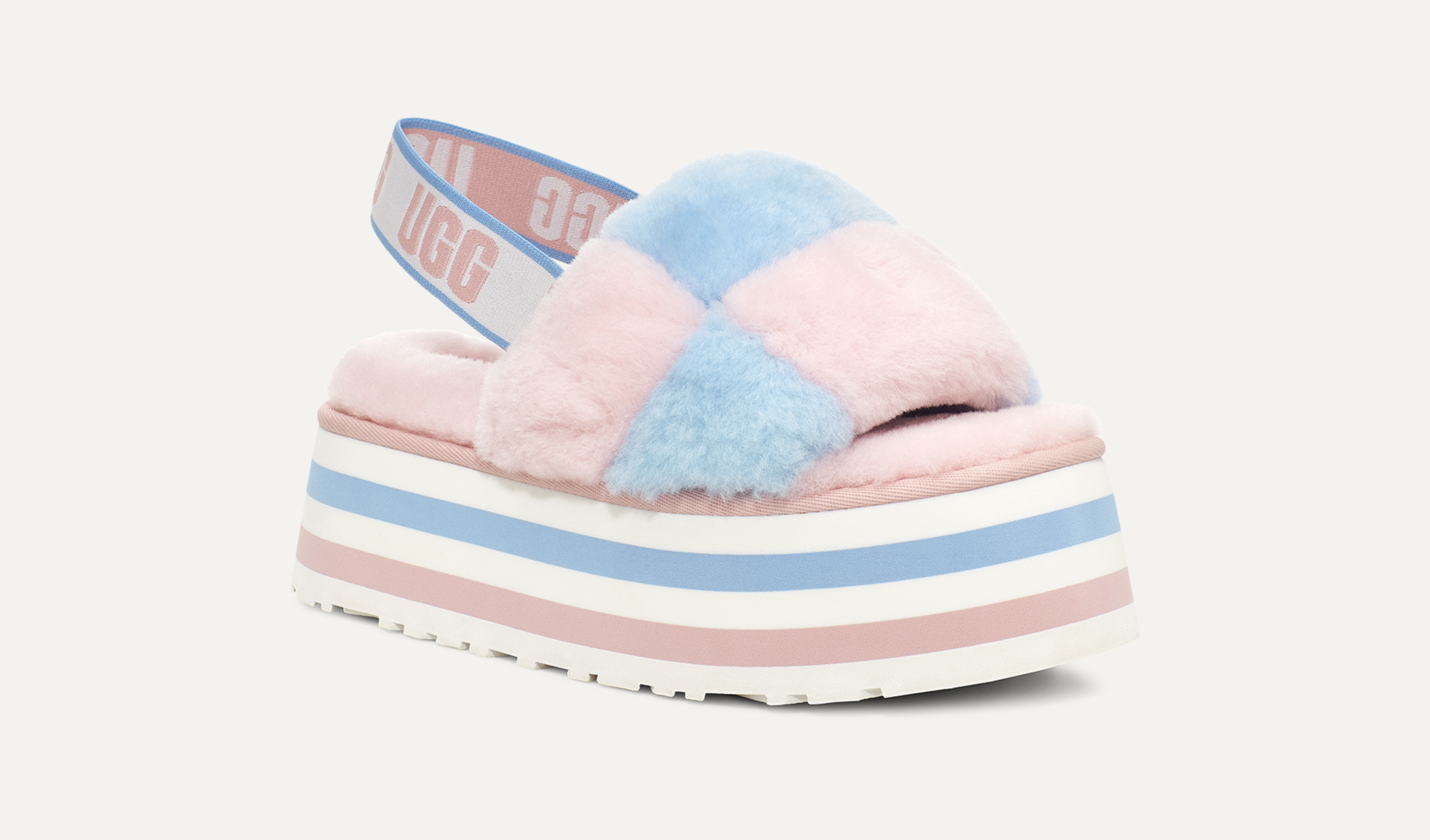 Ugg fur slides multicolor sales