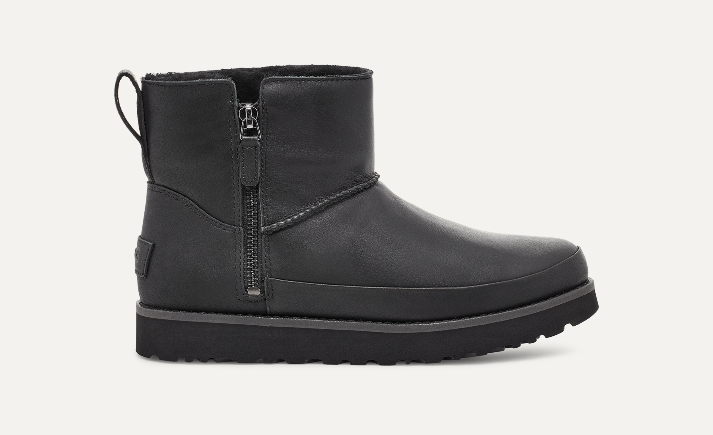 Ugg classic mini double zip noir discount