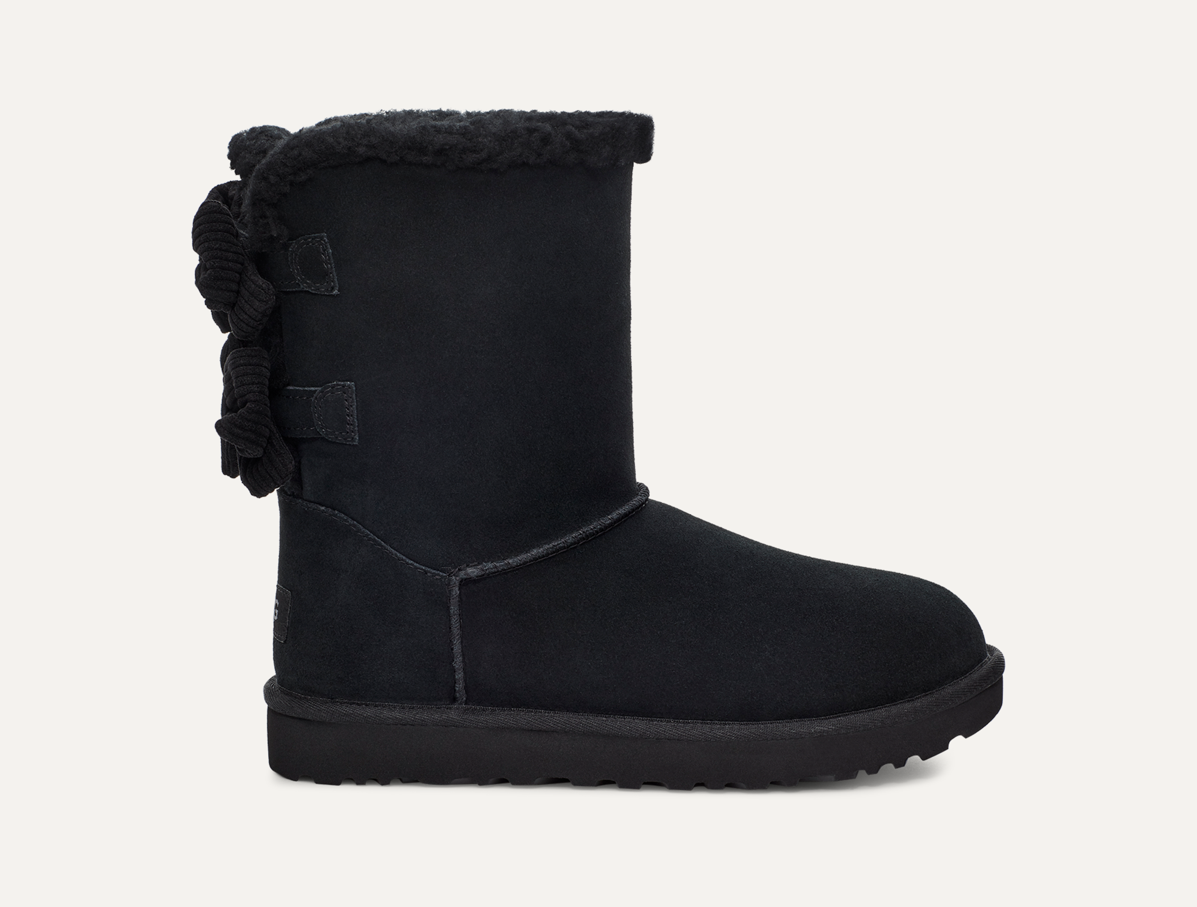 Ugg bailey bow corduroy genuine sheepskin boot top