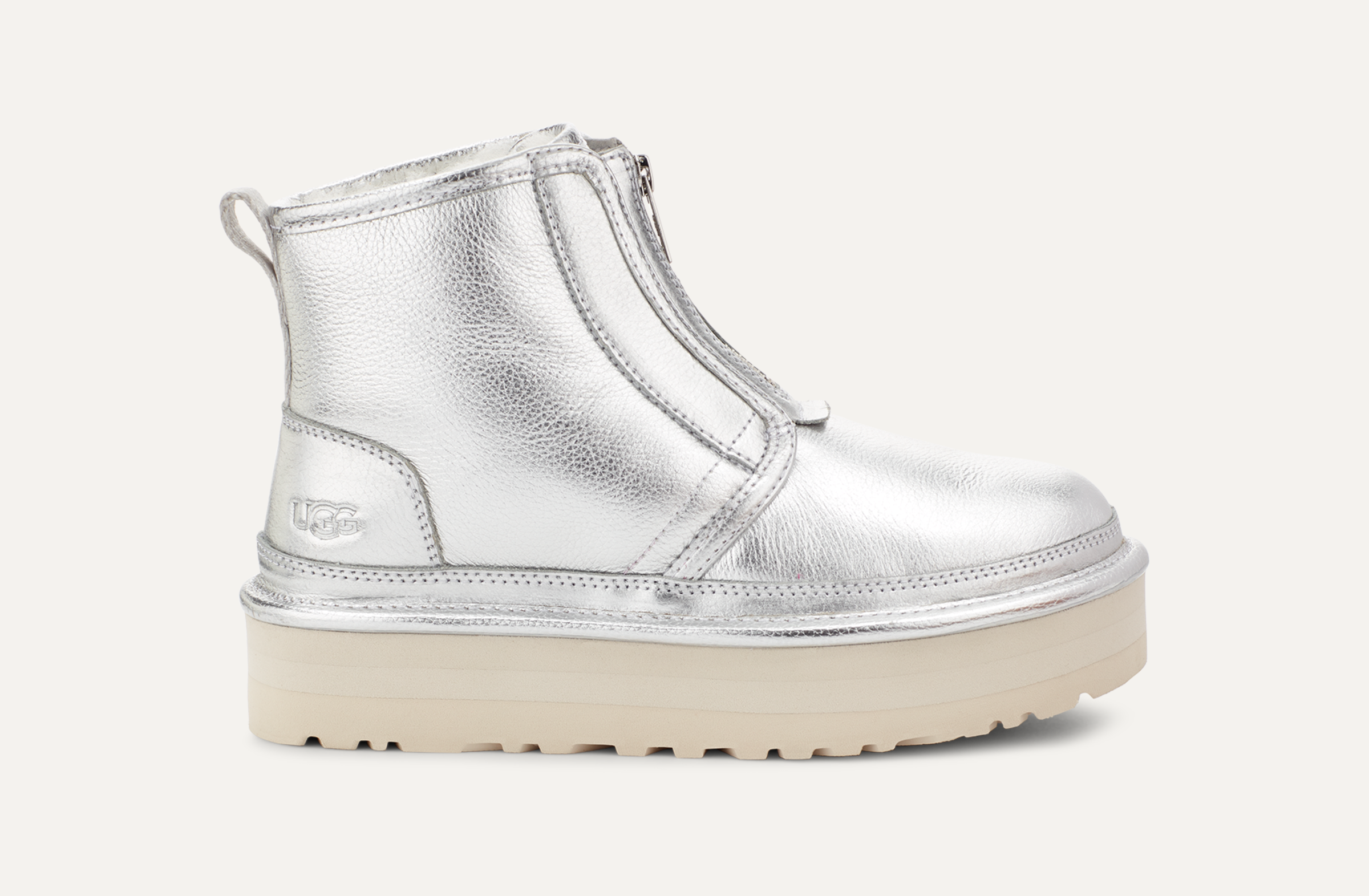 Neumel Platform Zip Shine Slipper UGG