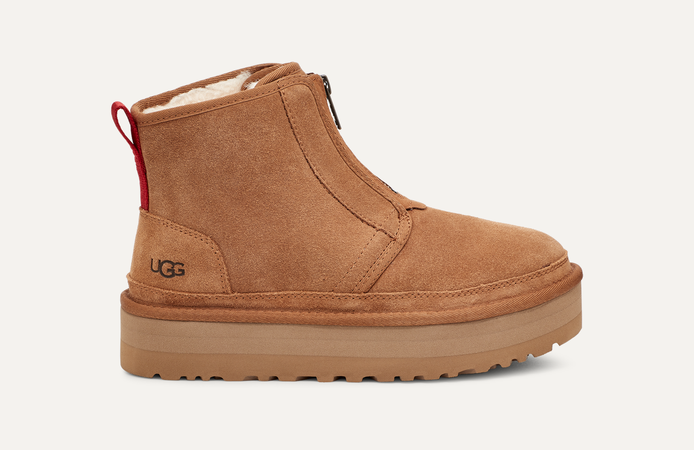 Neumel Platform Zip Slipper UGG