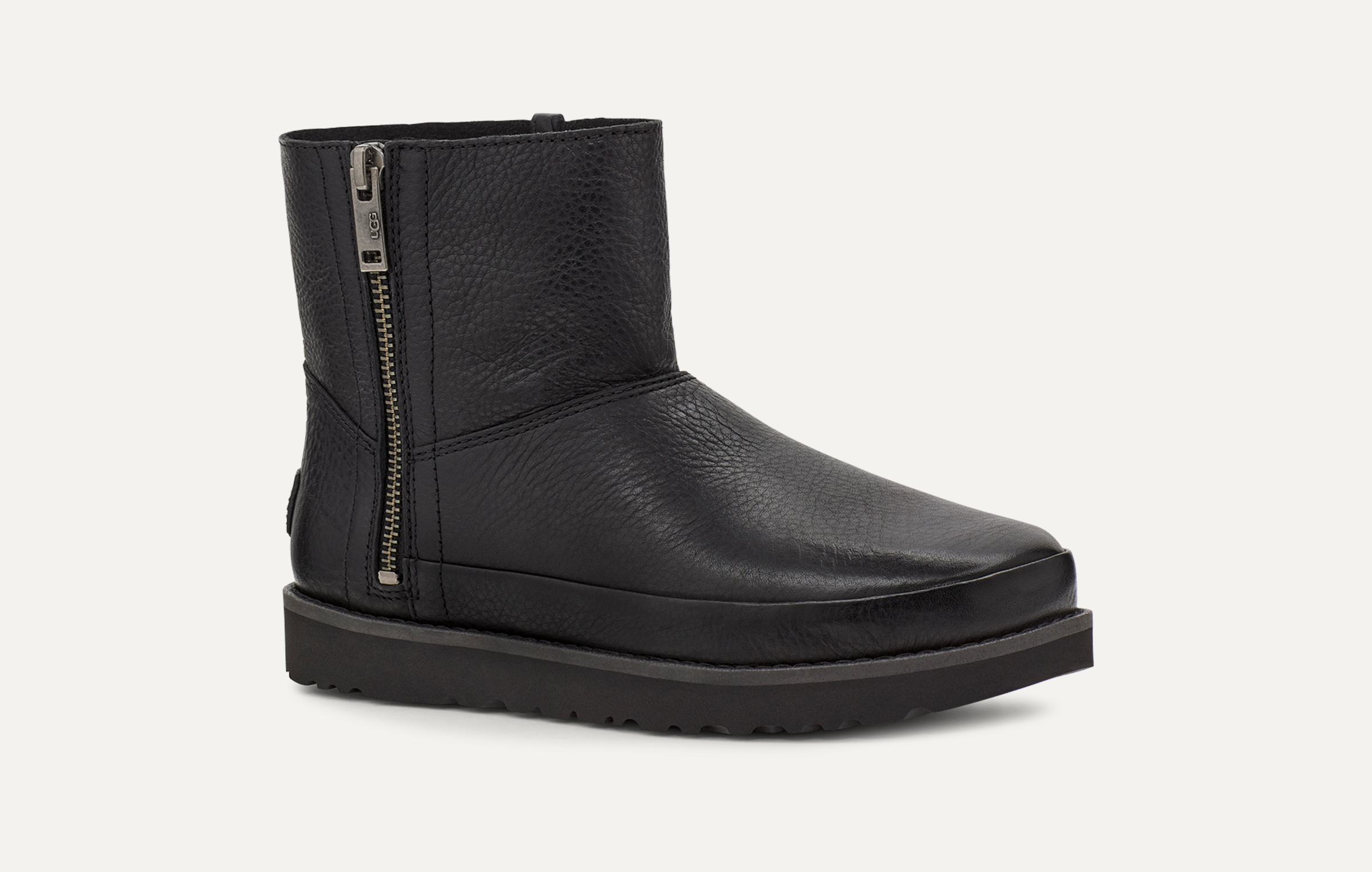 Ugg leather zip up boots hotsell