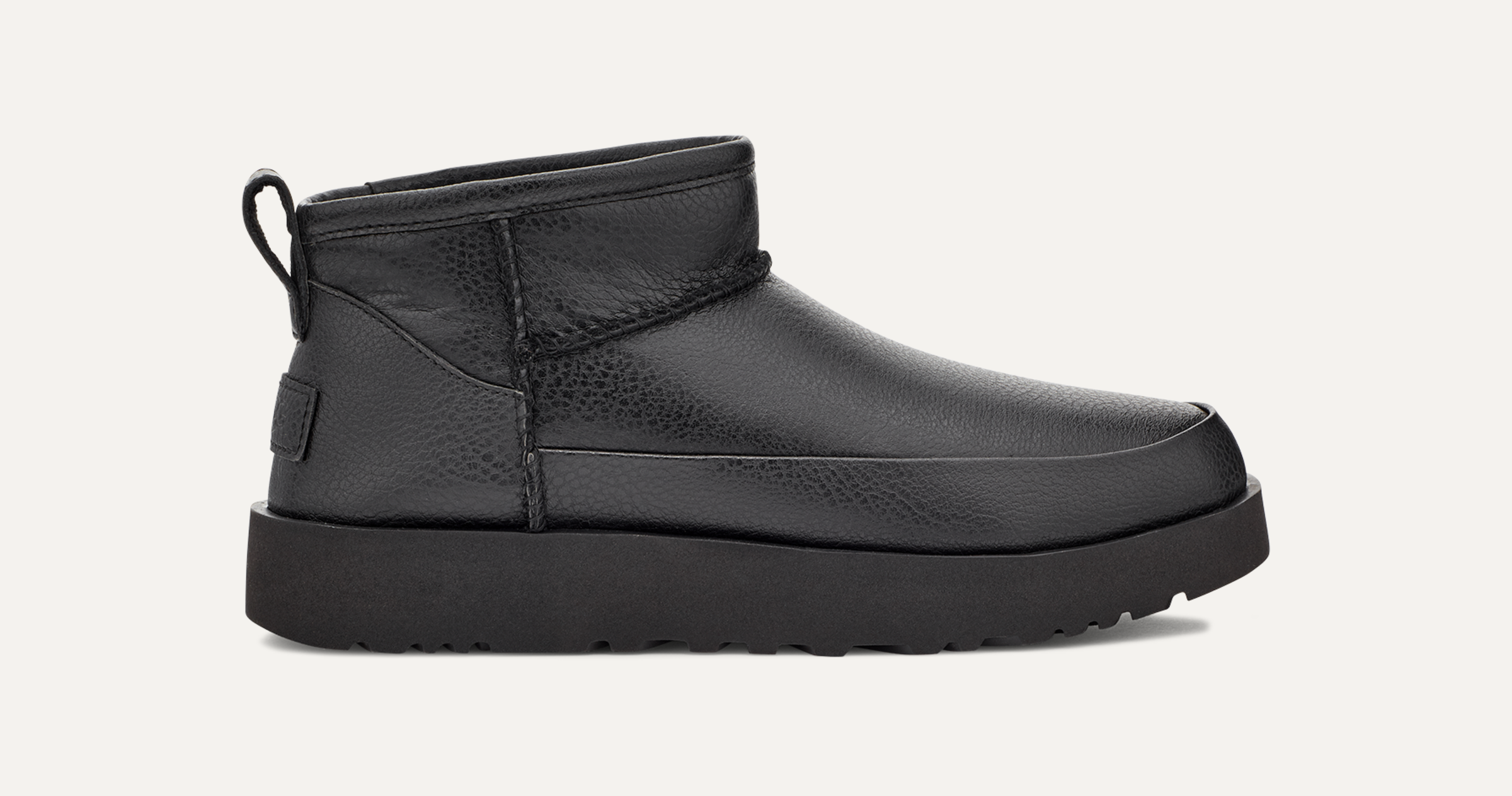 Black leather waterproof ugg boots clearance