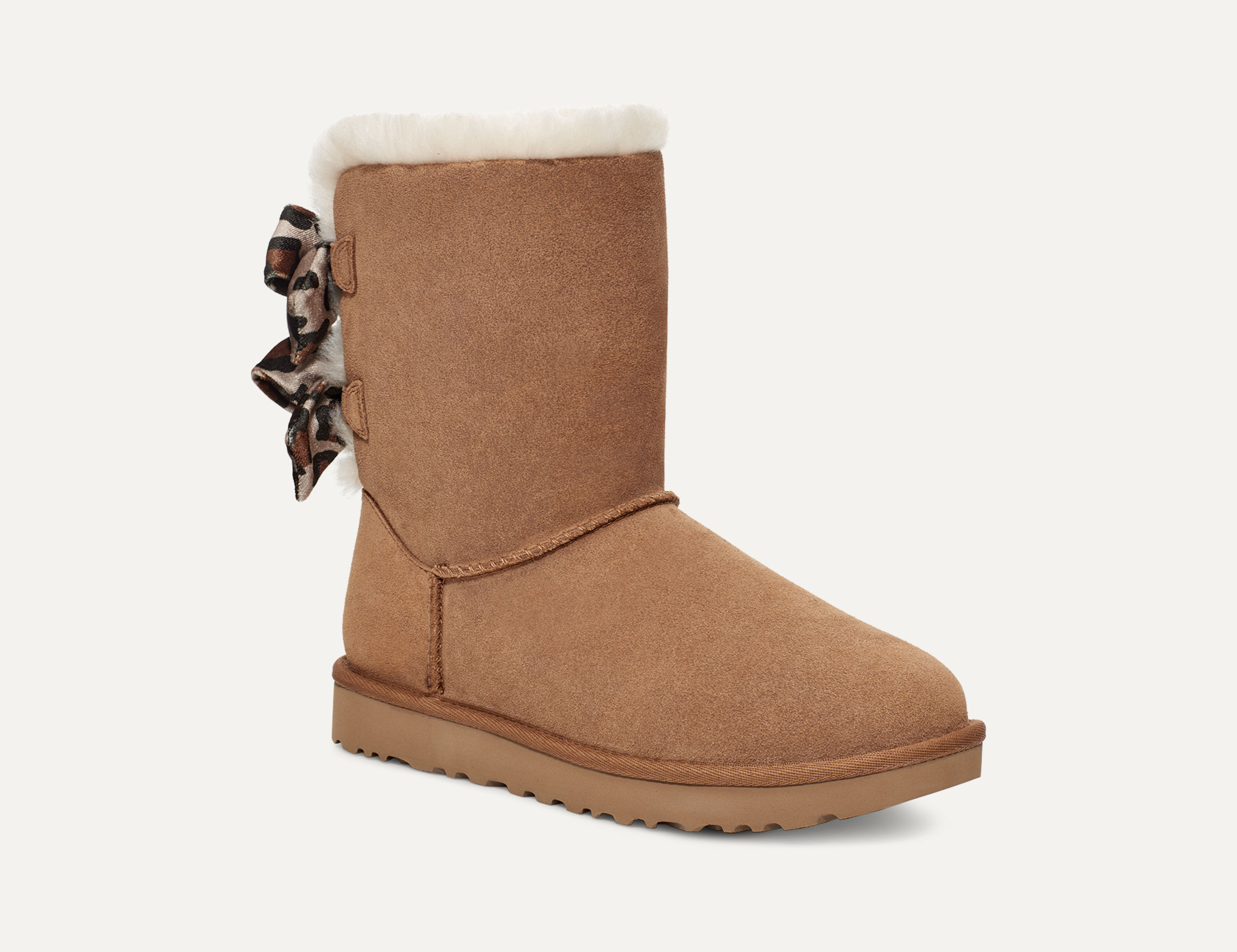 UGG Bailey Bow Velvet Leopard Boot for Women UGG UK