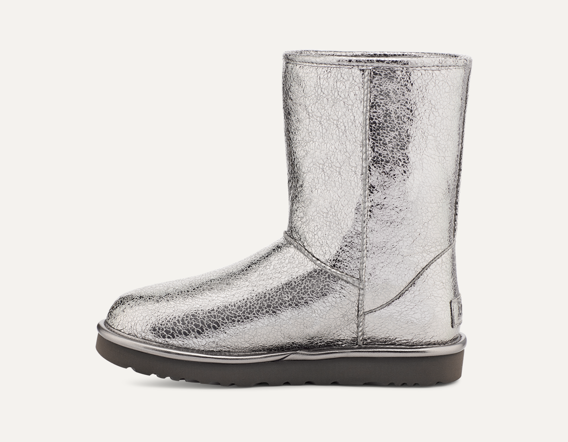Silver sparkle ugg slippers top