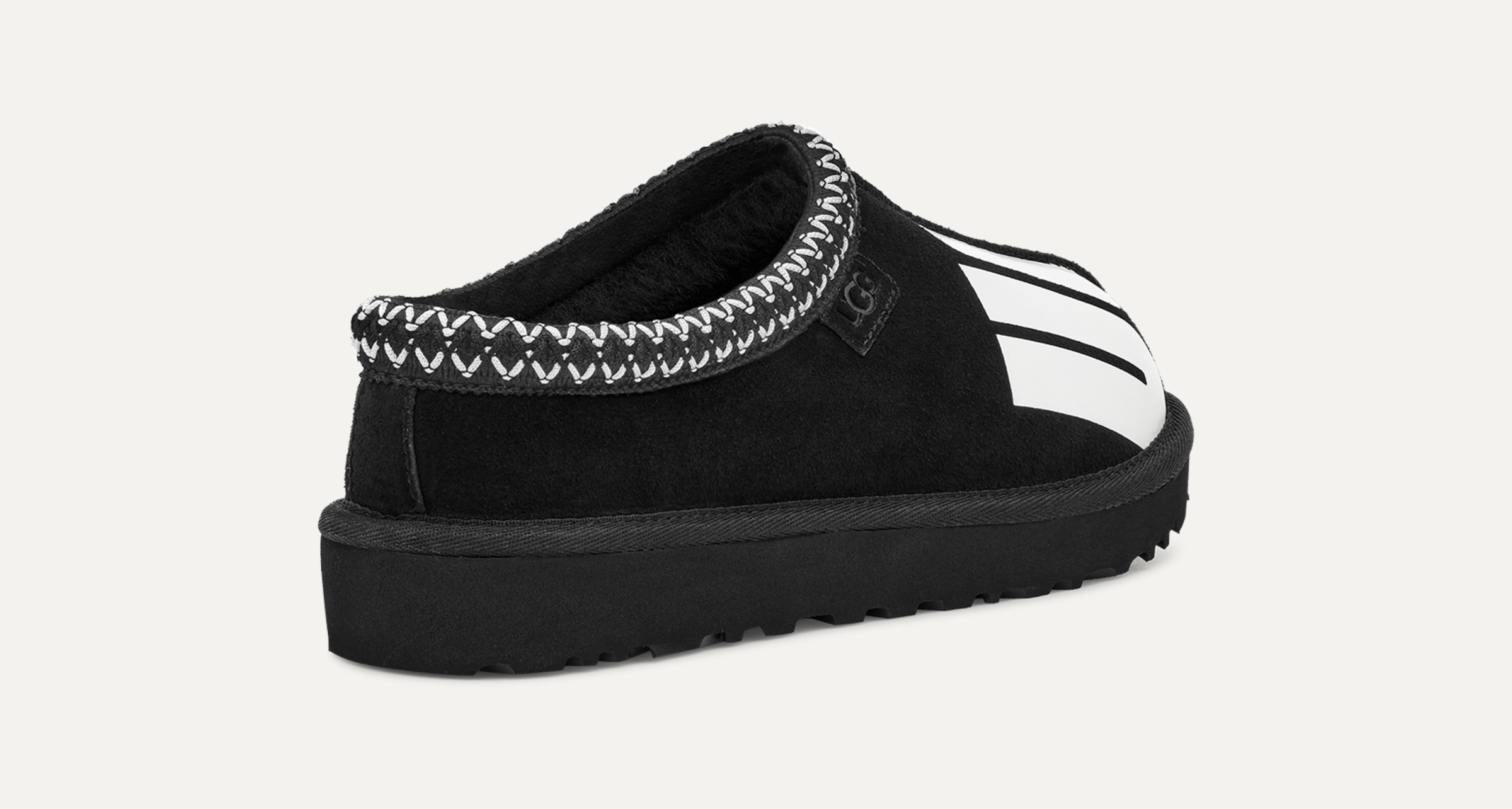 UGG WOMEN TASMAN GRAPHIC MONOGRAM TAN GREY MOCCASIN SHOE US
