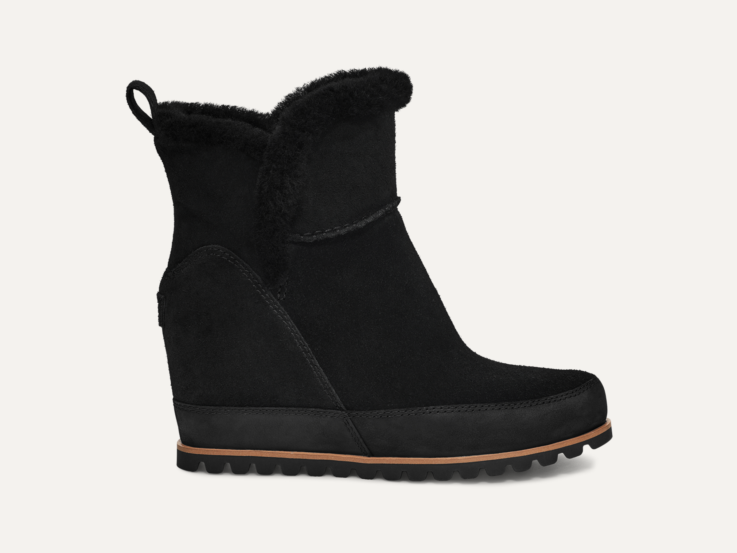 Ugg black wedge bootie top