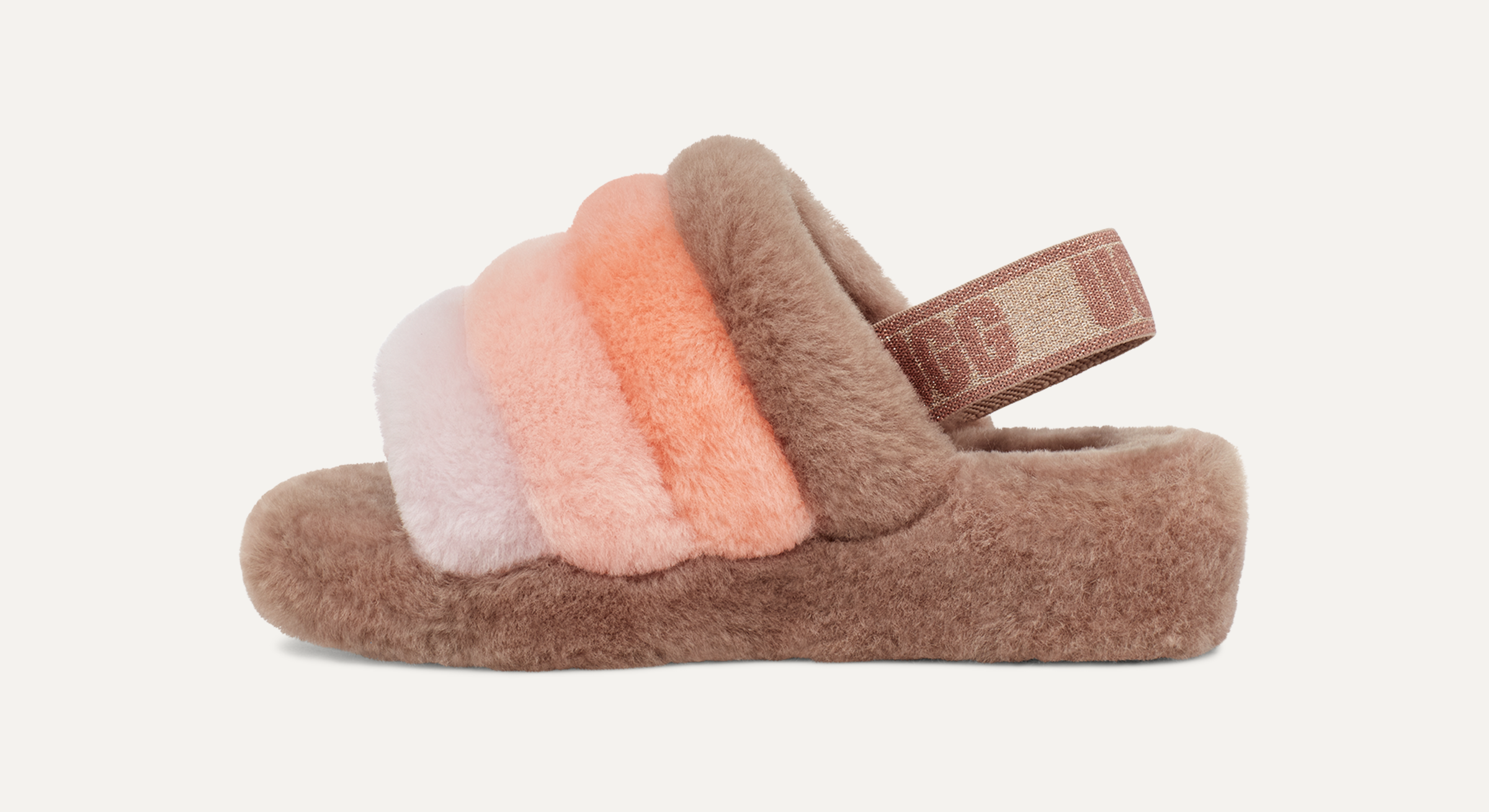 UGG Women's Fluff Yeah Slide Sheepskin Insole & Upper Slippers (Chestnut,  10)