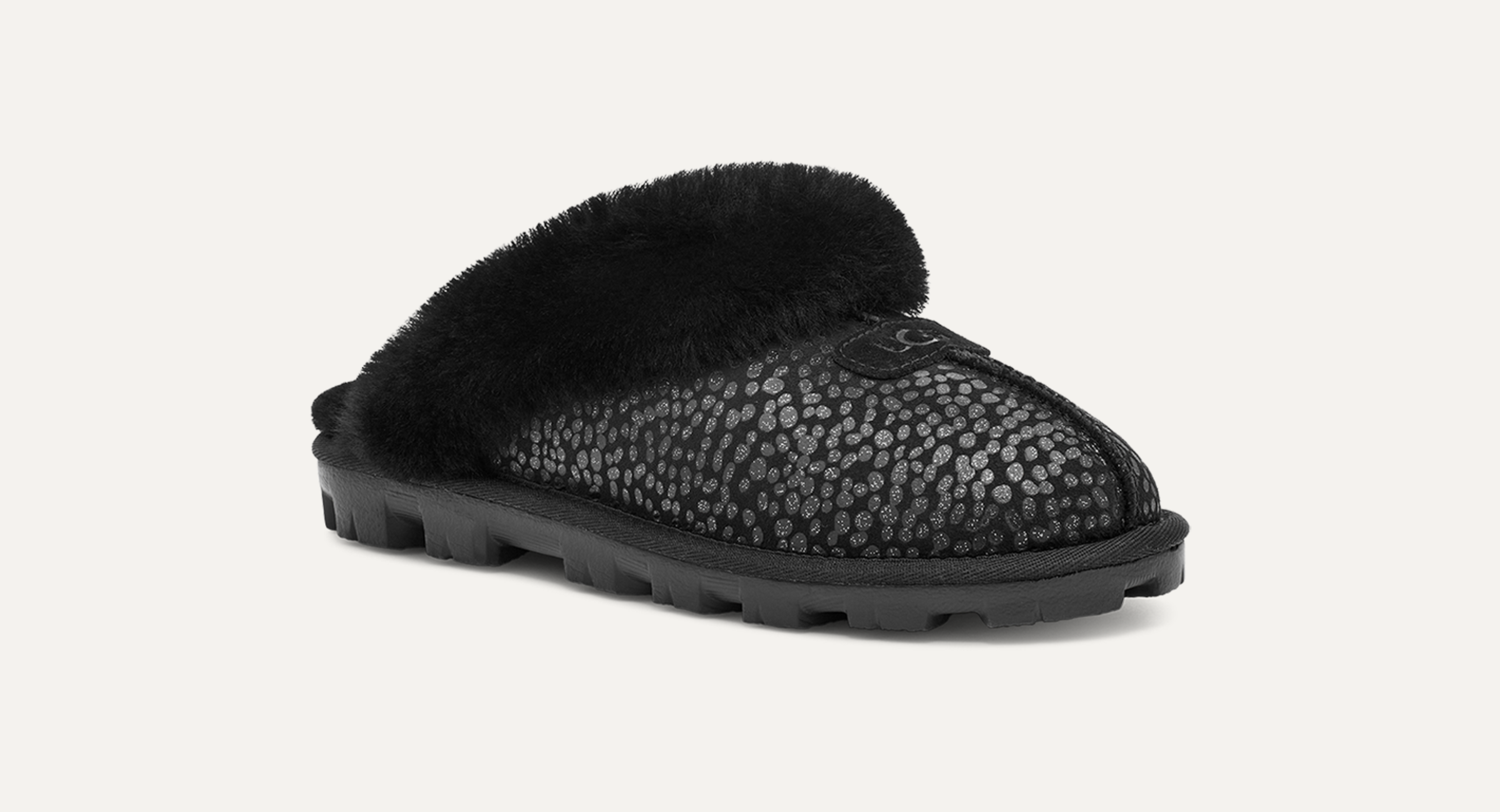Ugg sparkle slippers black top