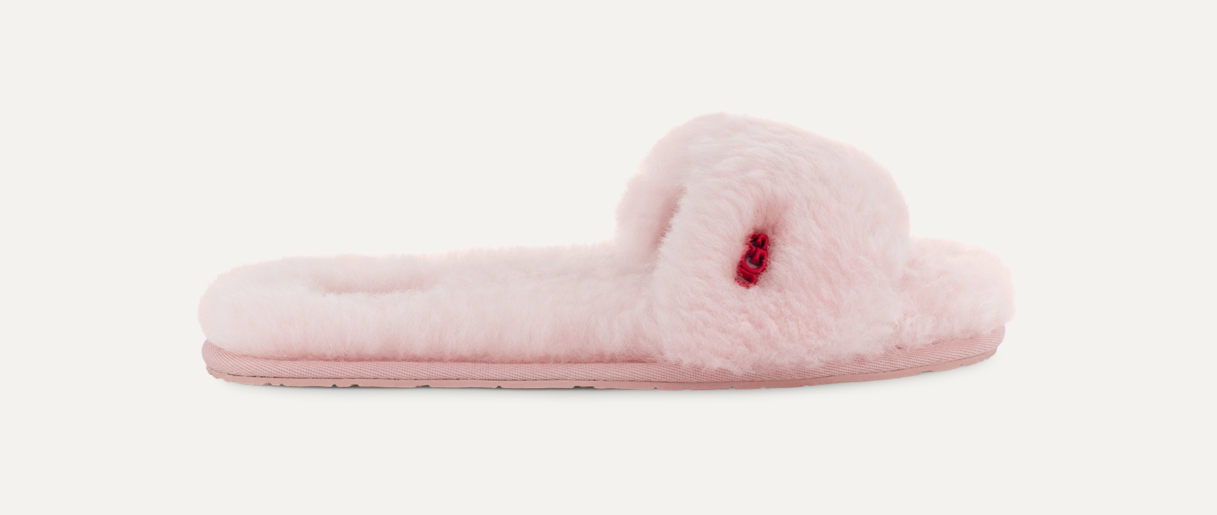 Pink ugg fluffy slippers discount