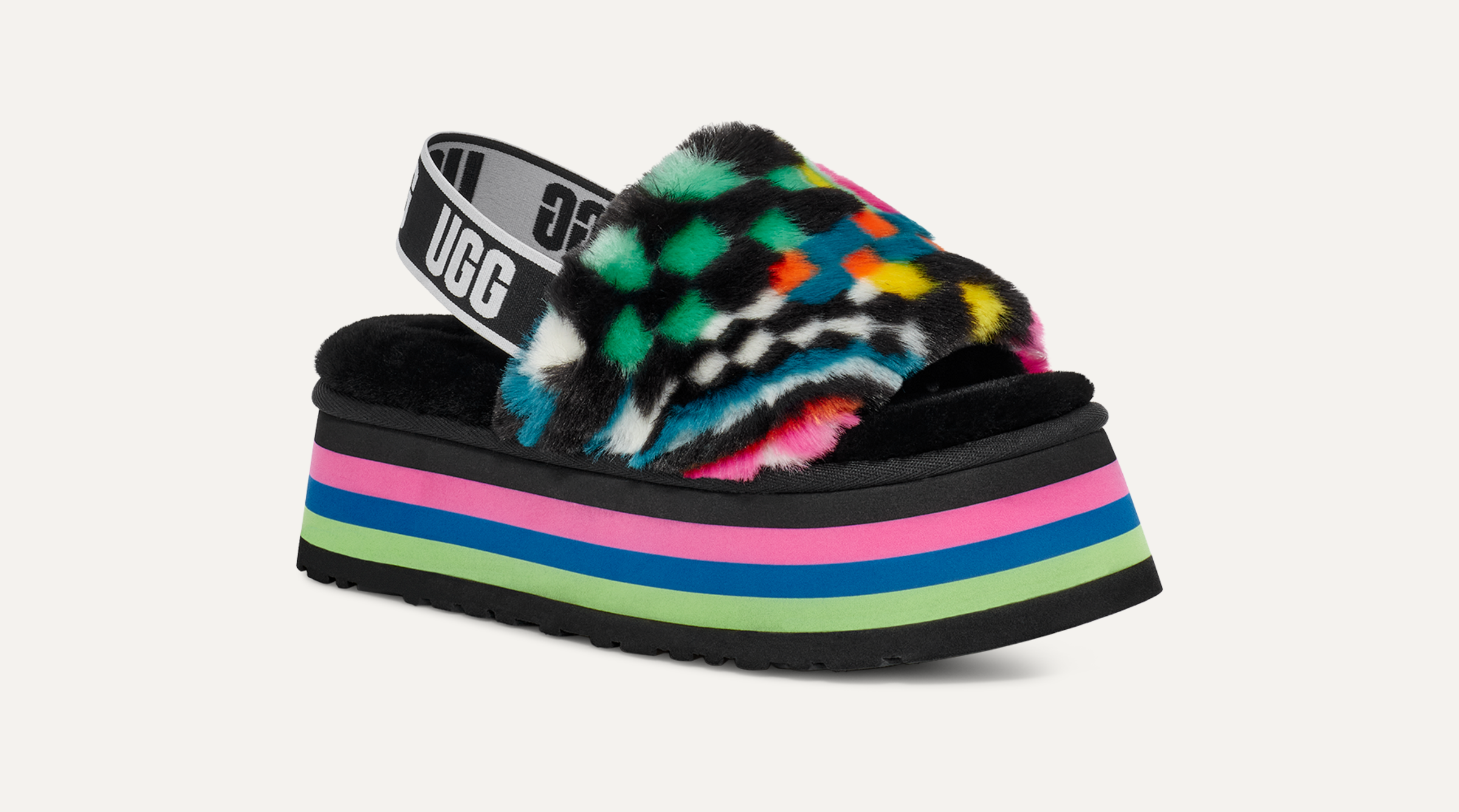 Disco Checks Slide Sandal UGG