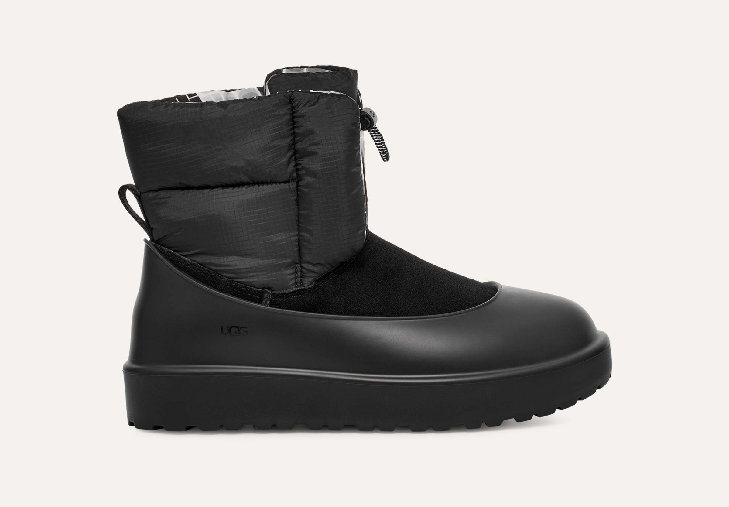 Ugg classic mini waterproof boots black suede 2025