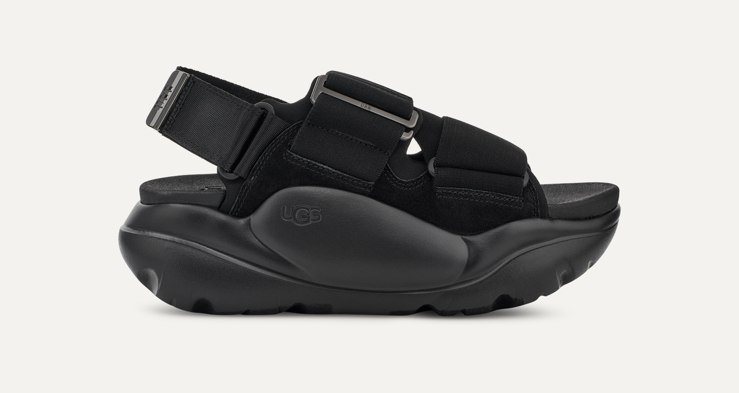 Ugg black sandals discount