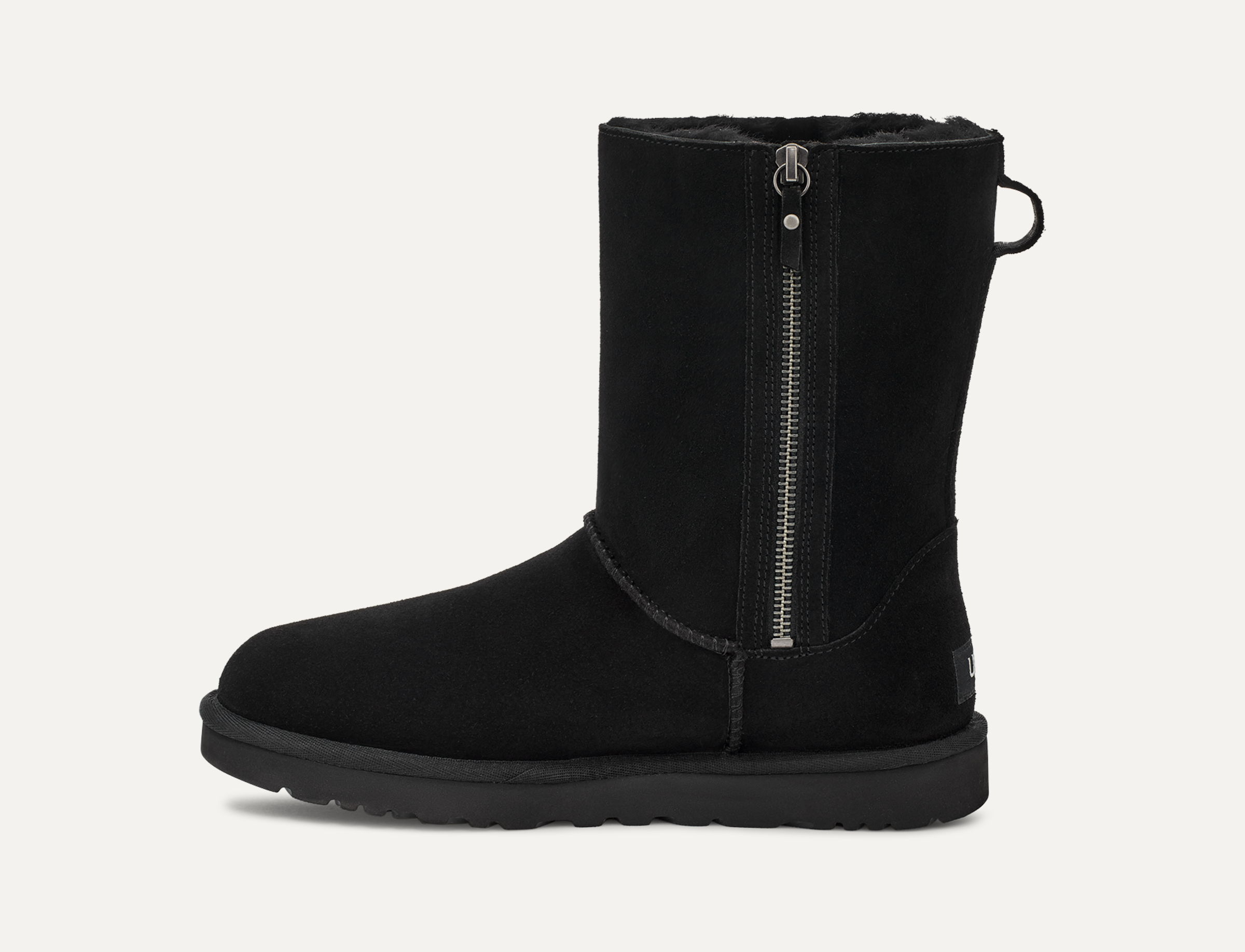 Ugg classic mini double zip schwarz cheap