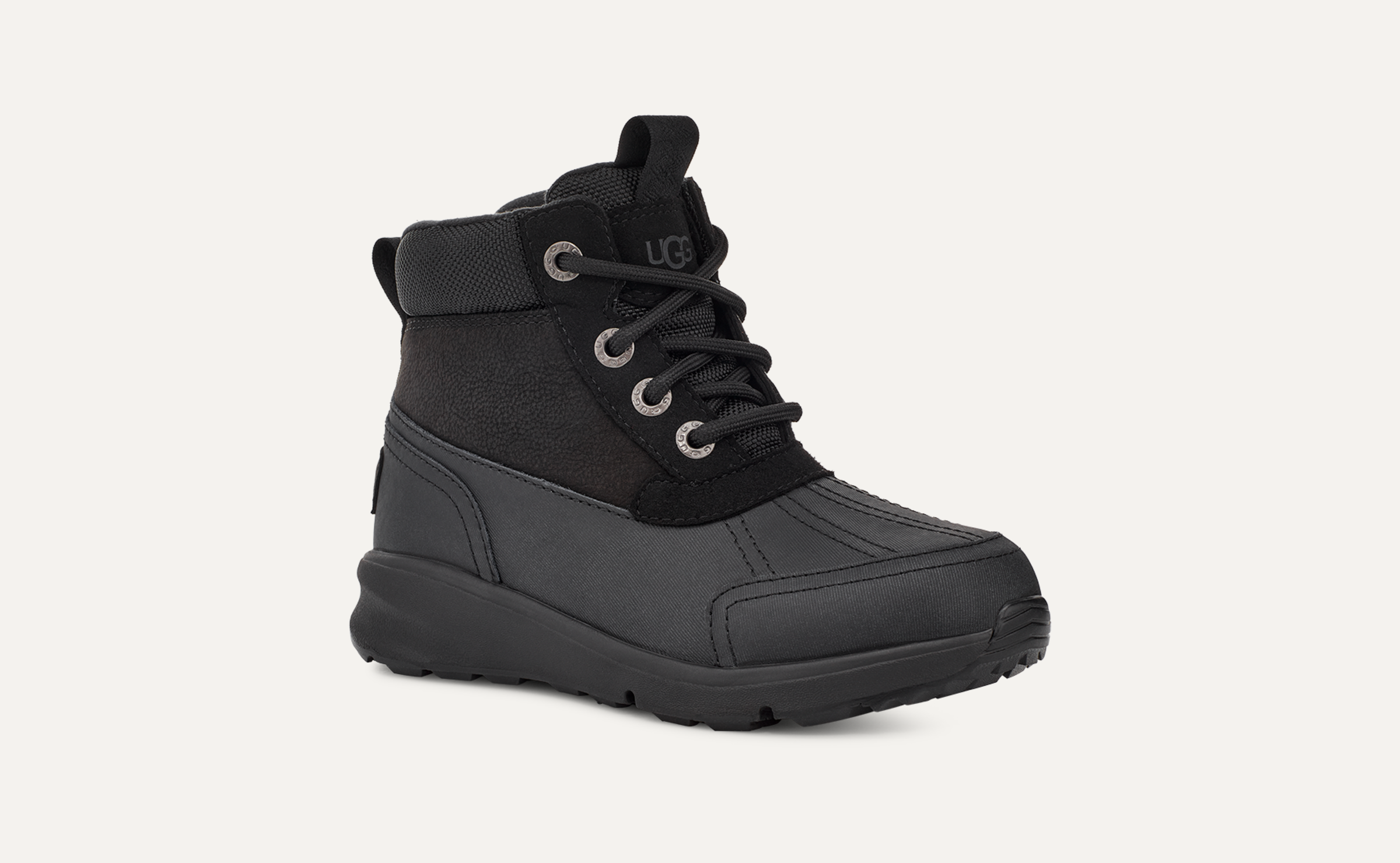Kids black duck boots discount