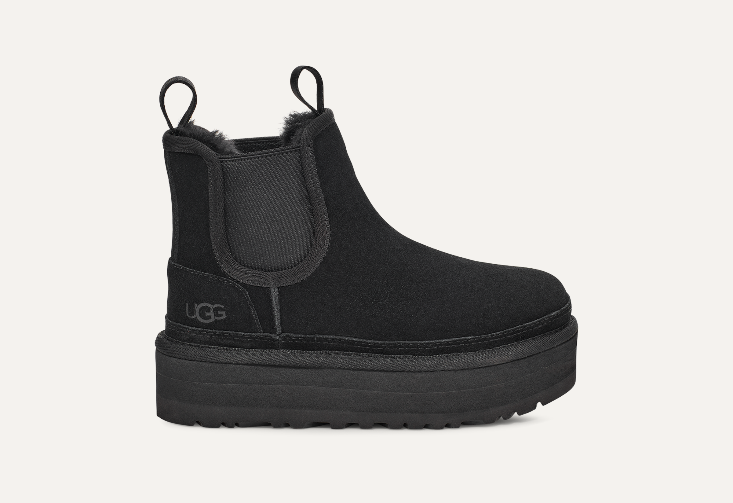 UGG ブラック6 W NEUMEL PLATFORM CHELSEA 23㎝