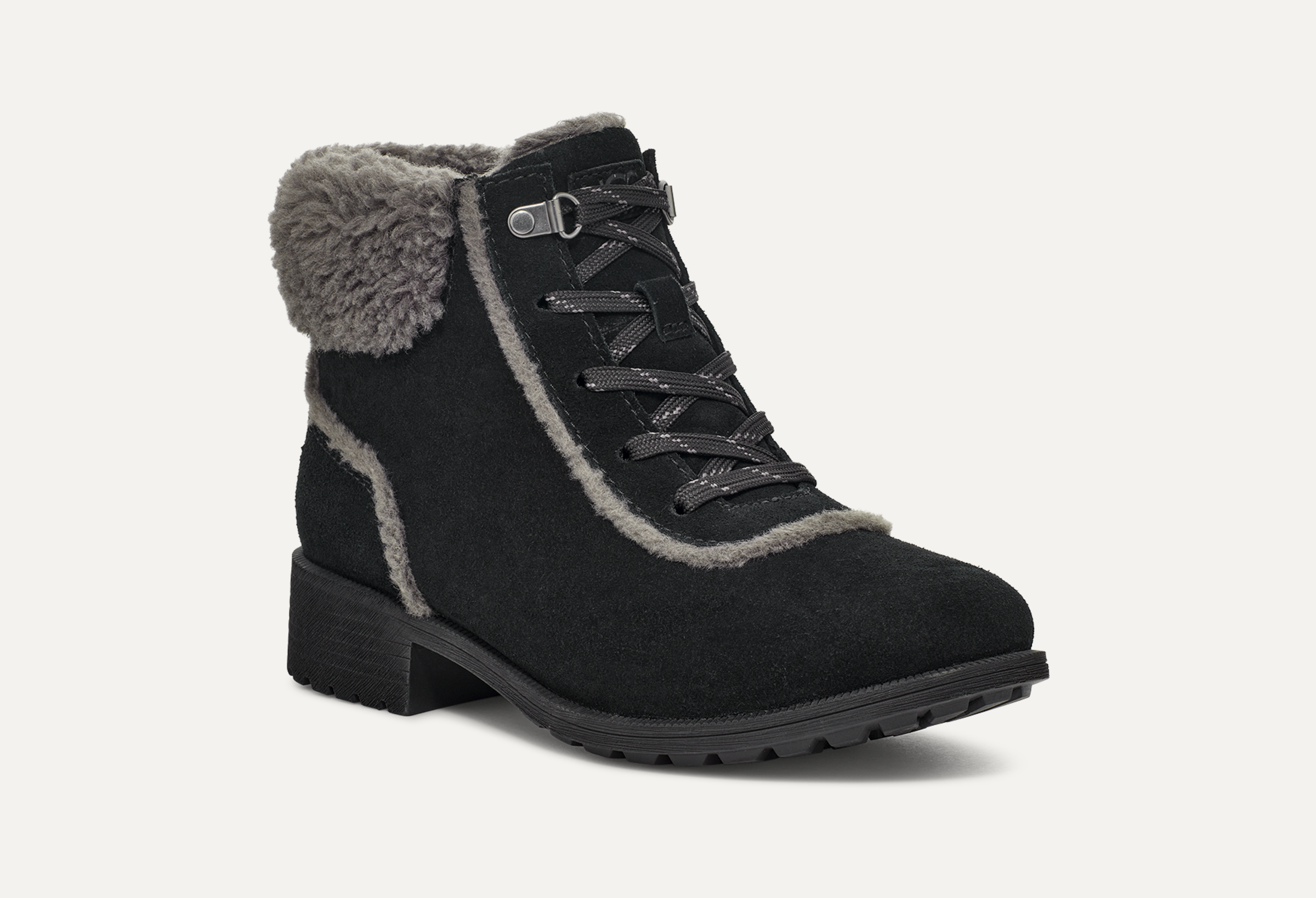 Ugg lace up boots with fur new arrivals