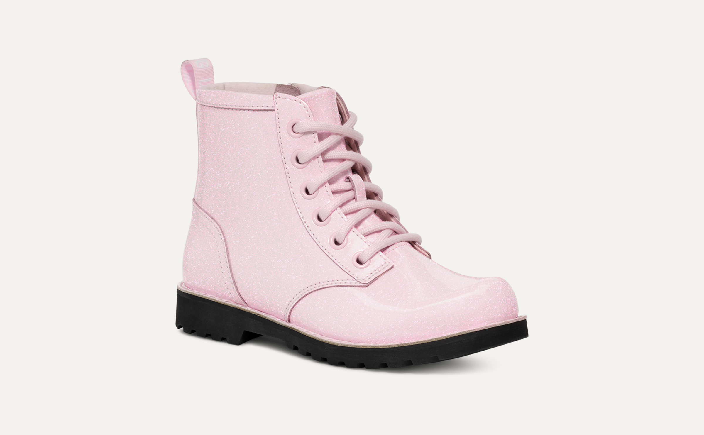 Pink ugg lace up boots new arrivals