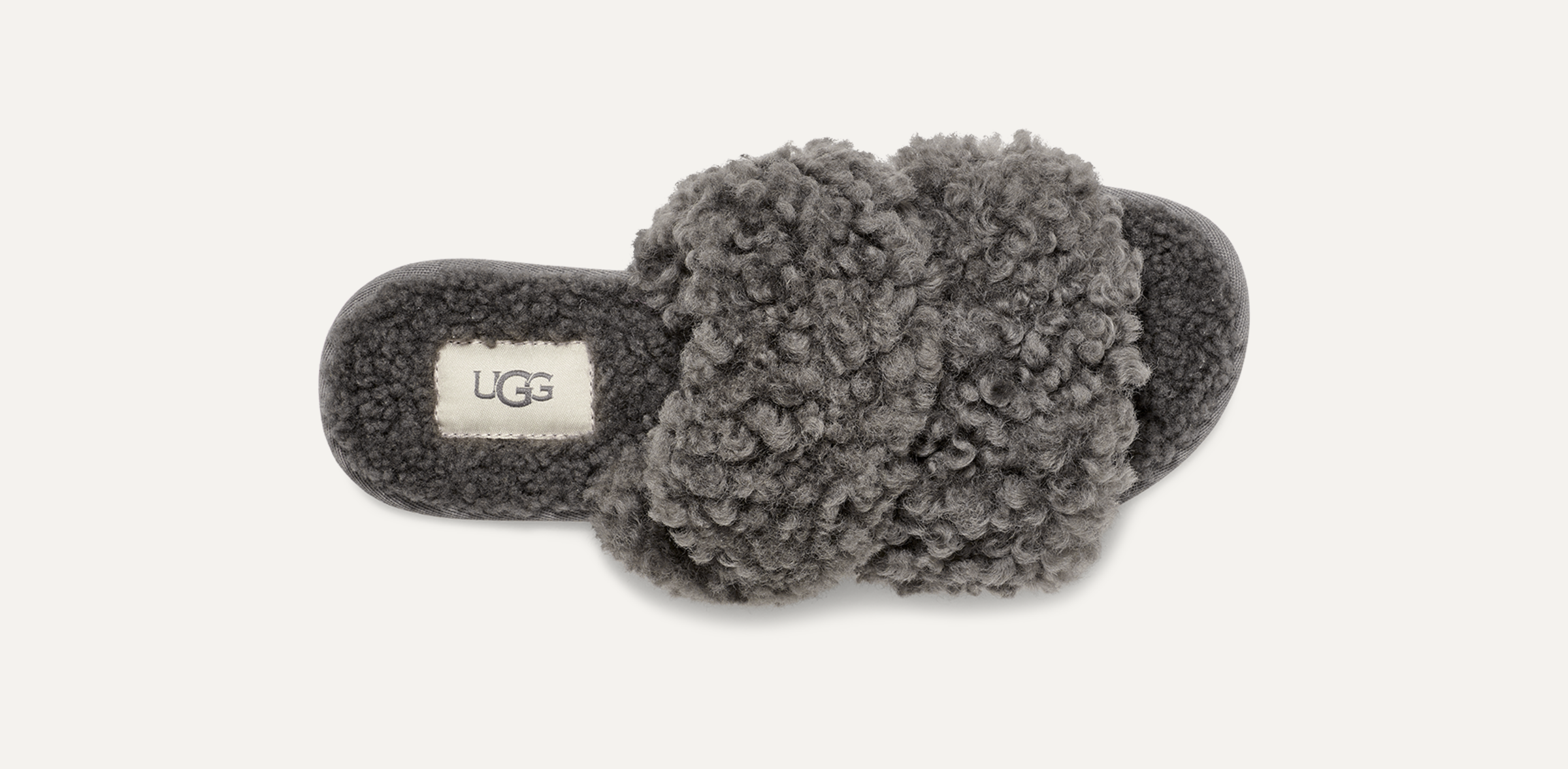 UGG Maxi Curly Scuffetta Slippers Womens Size US 10 Gray Slide Fuzzy