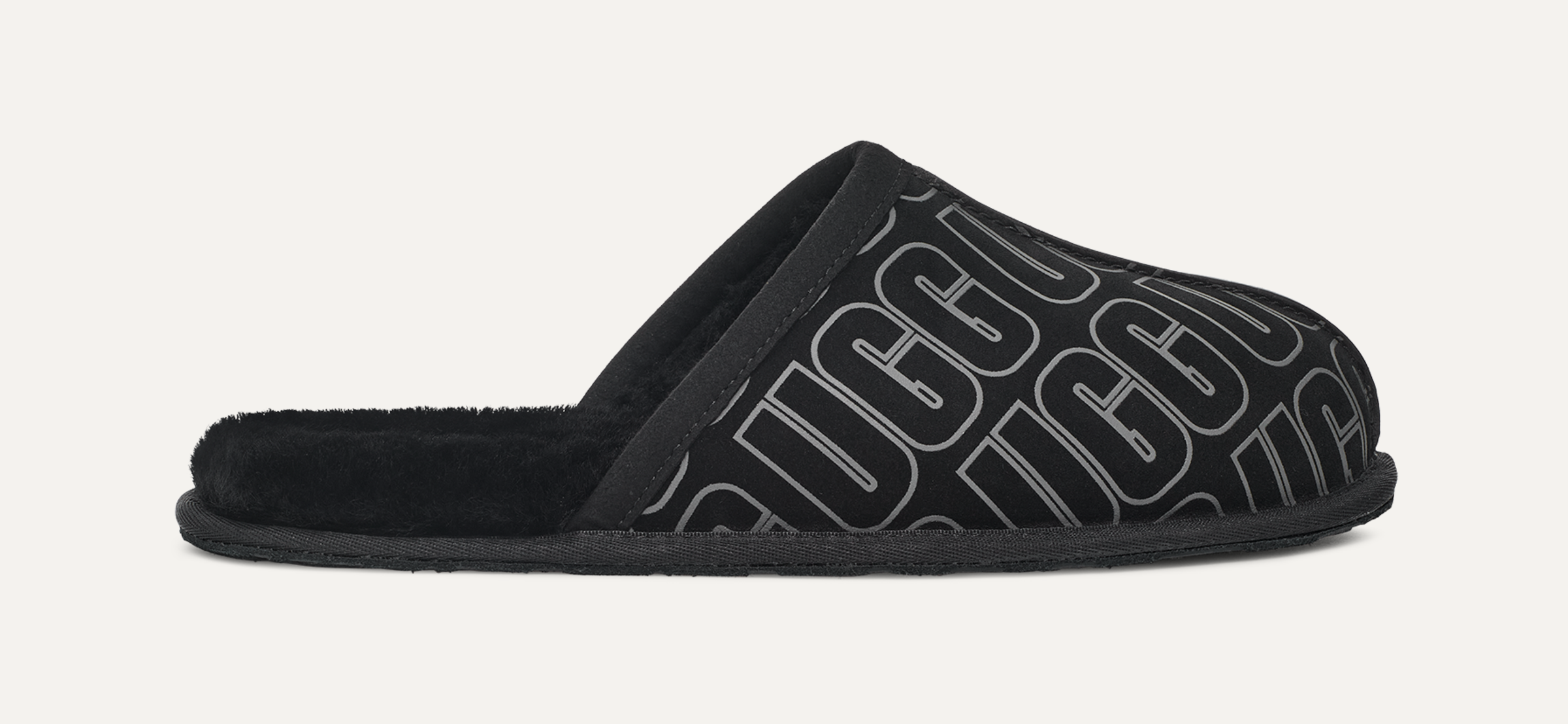 Ugg scuff all black slipper discount