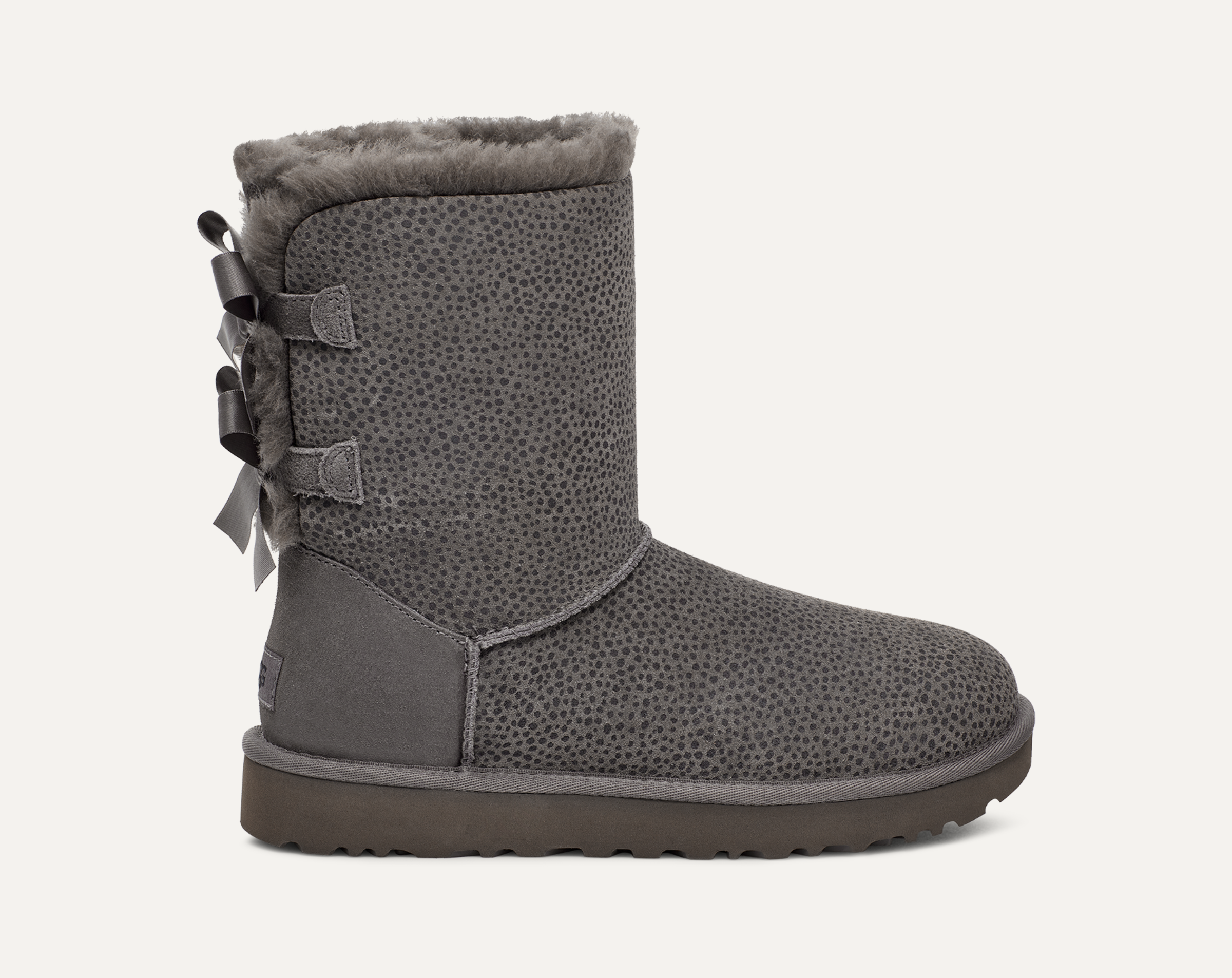 Ugg boots grey with bows discount
