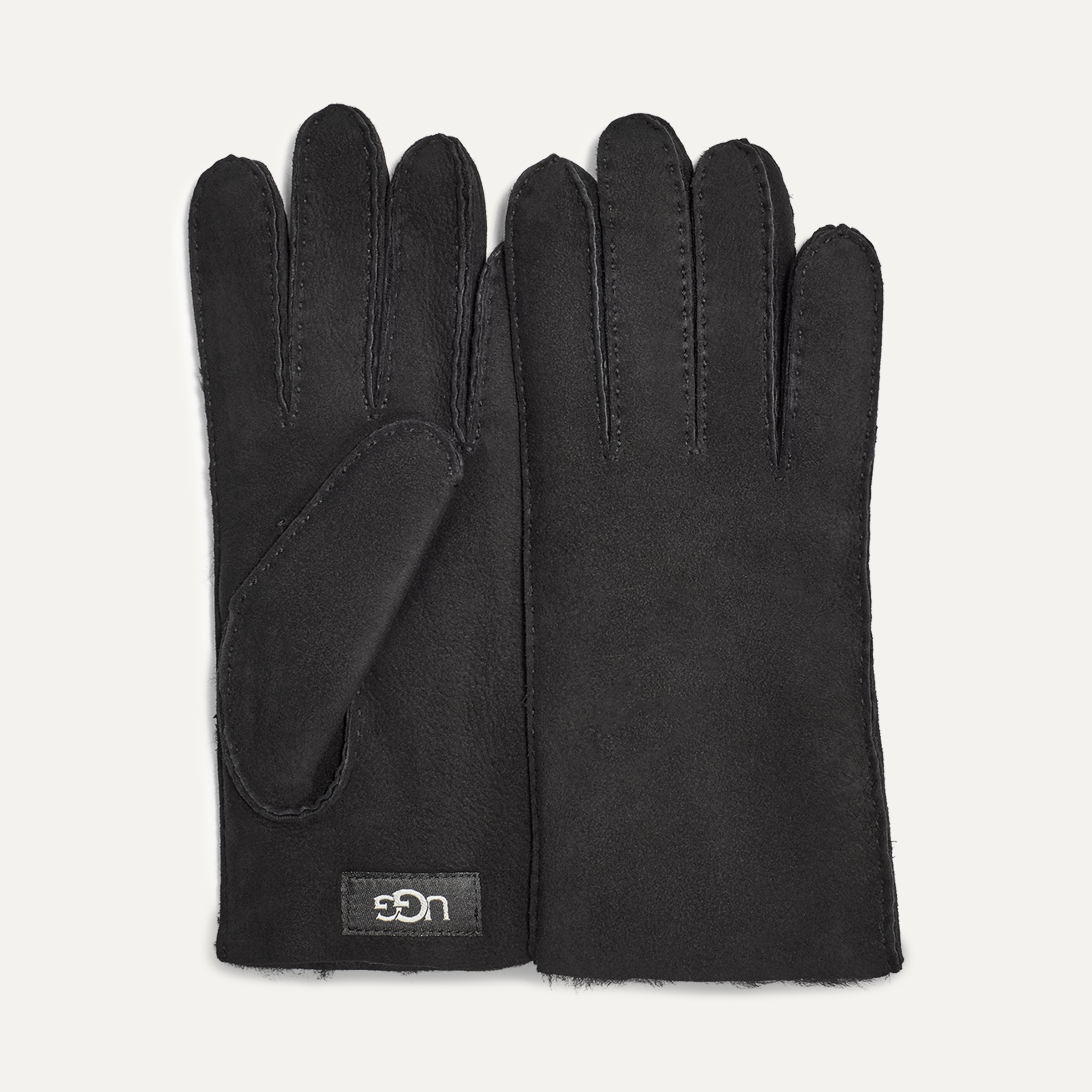 UGG Men's Contrast Sheepskin Touchscreen Glove, Black