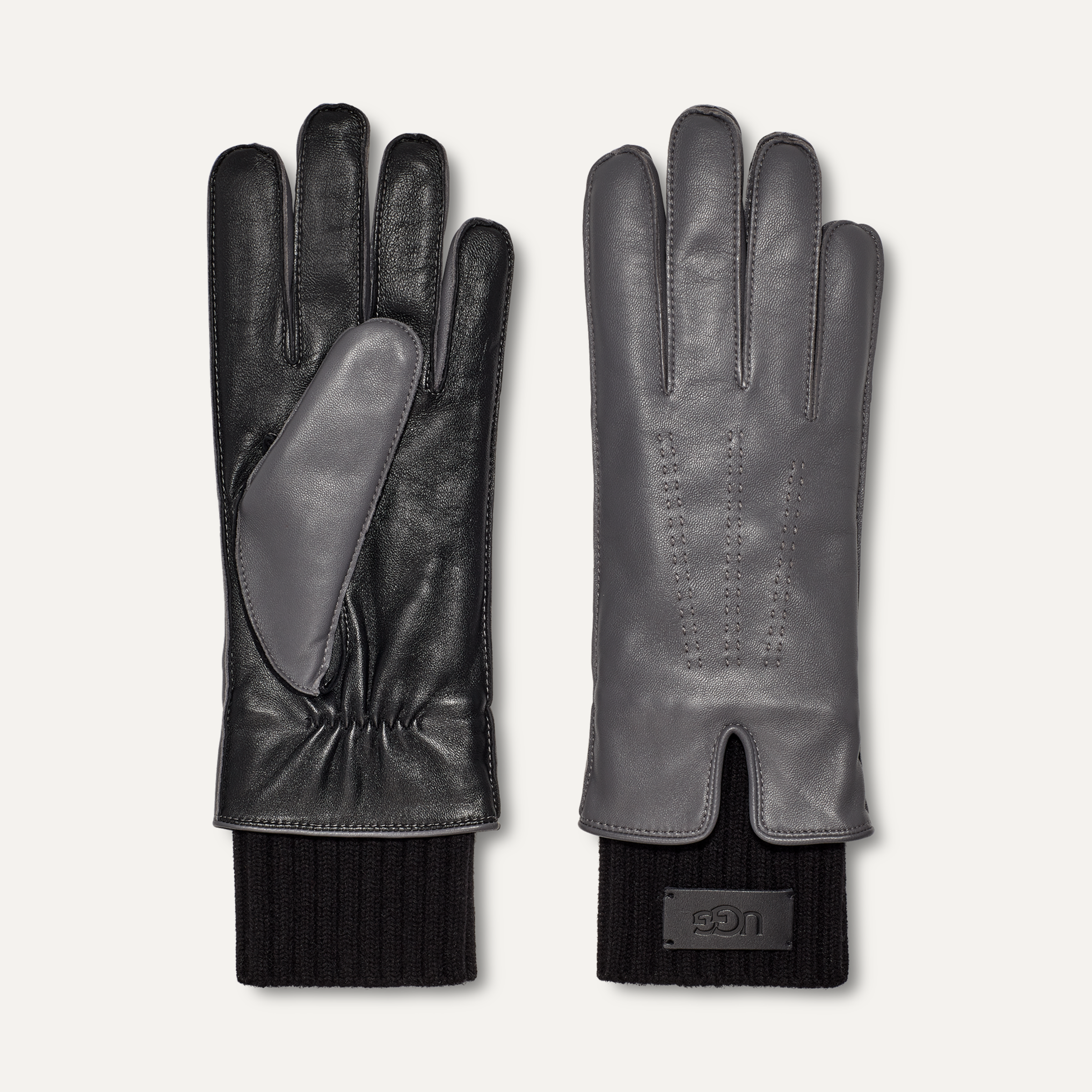 UGG Leather Tech Knit Cuff Guantes para Mujer UGG ES