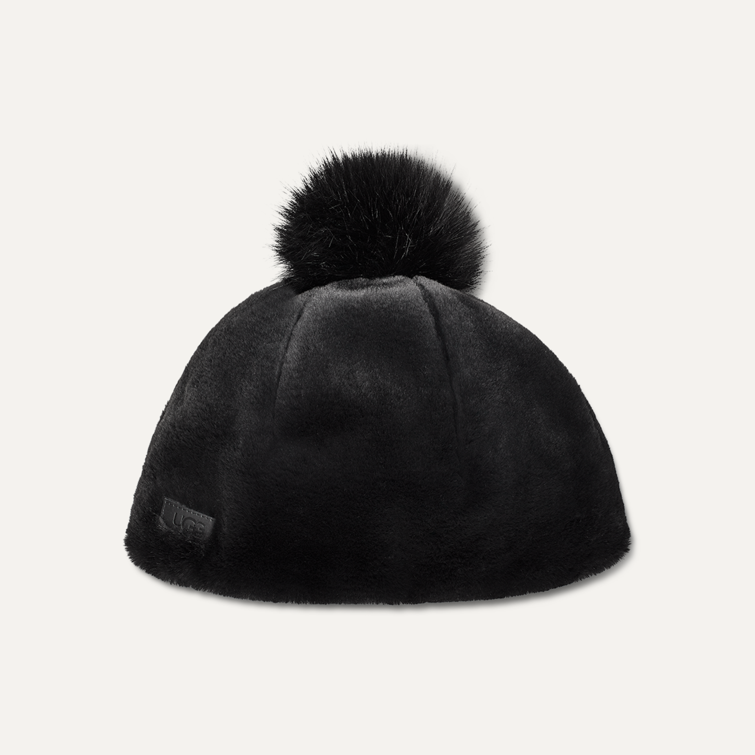Ugg beanie with fur pom clearance