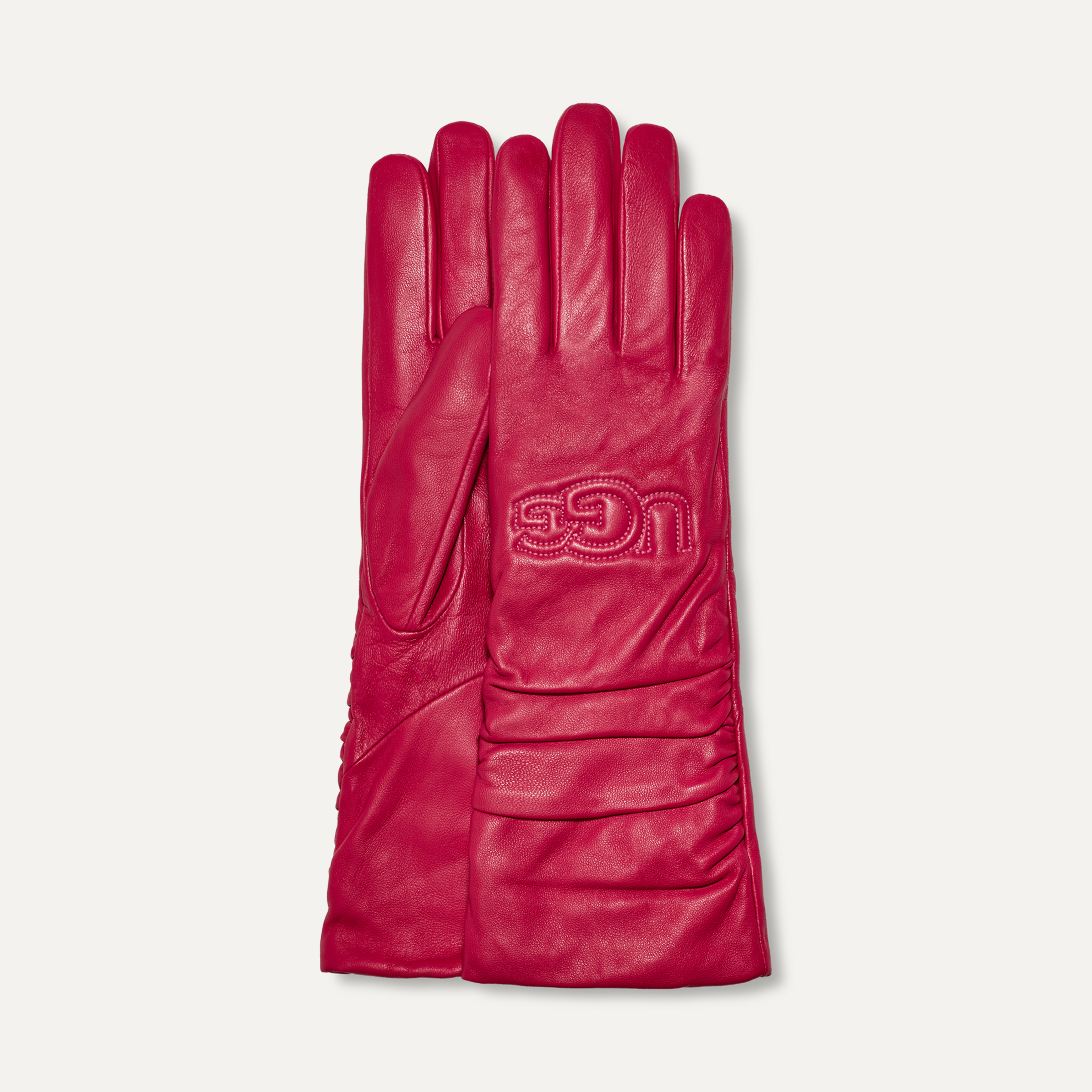 お買い得モデル UGG® Leather Scrunched Logo Glove for Women | UGG® 小物