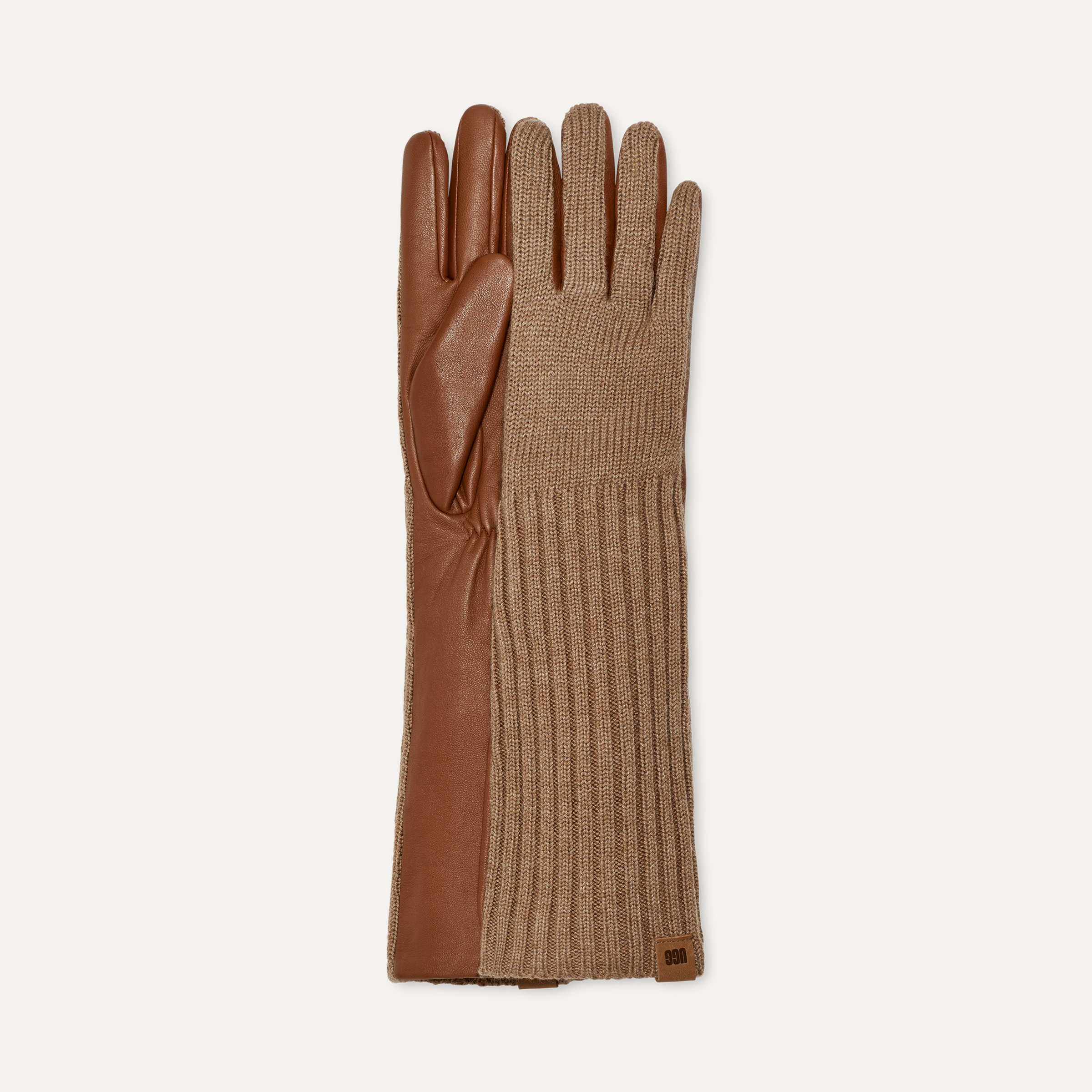 Leather knit gloves sale