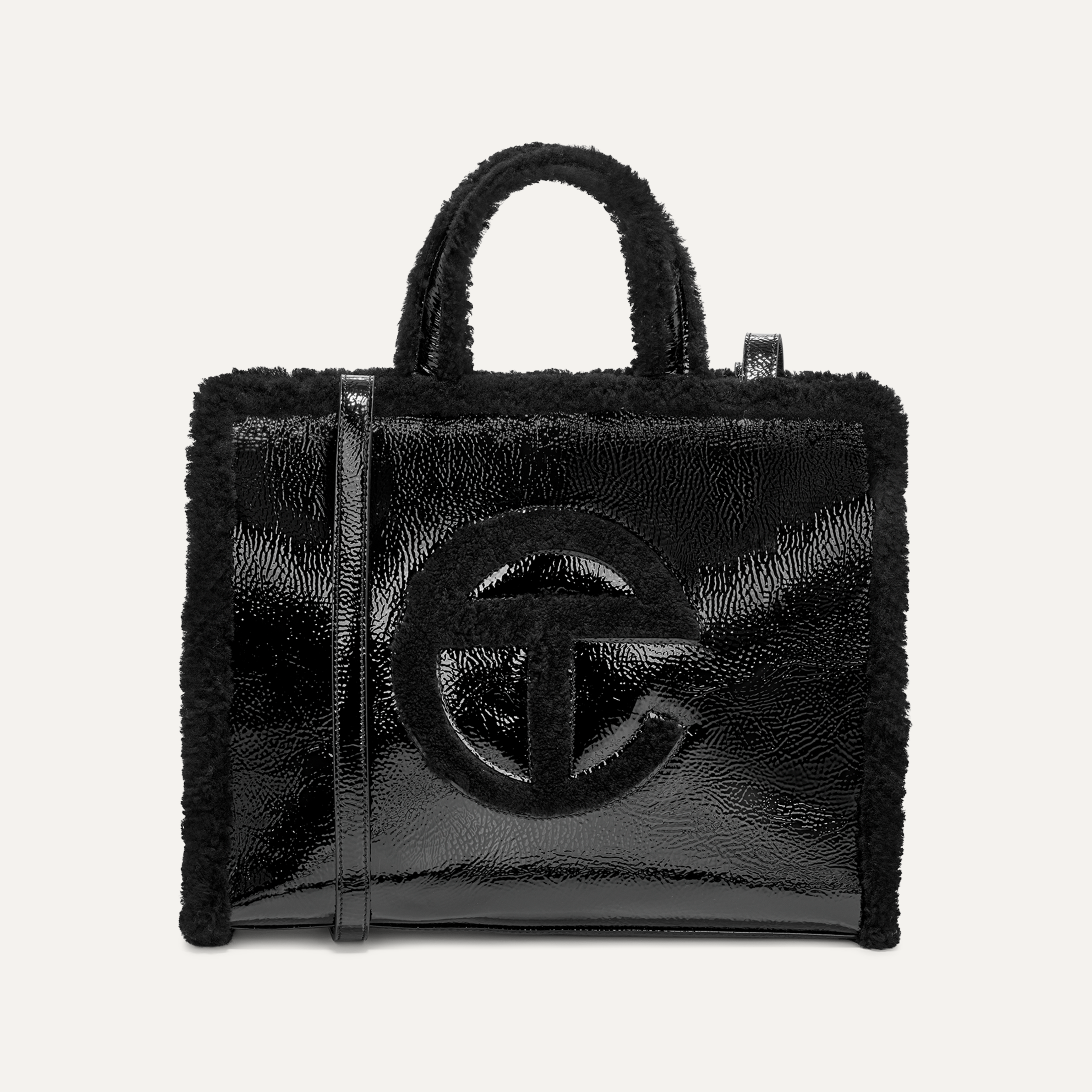 Medium black telfar bag top