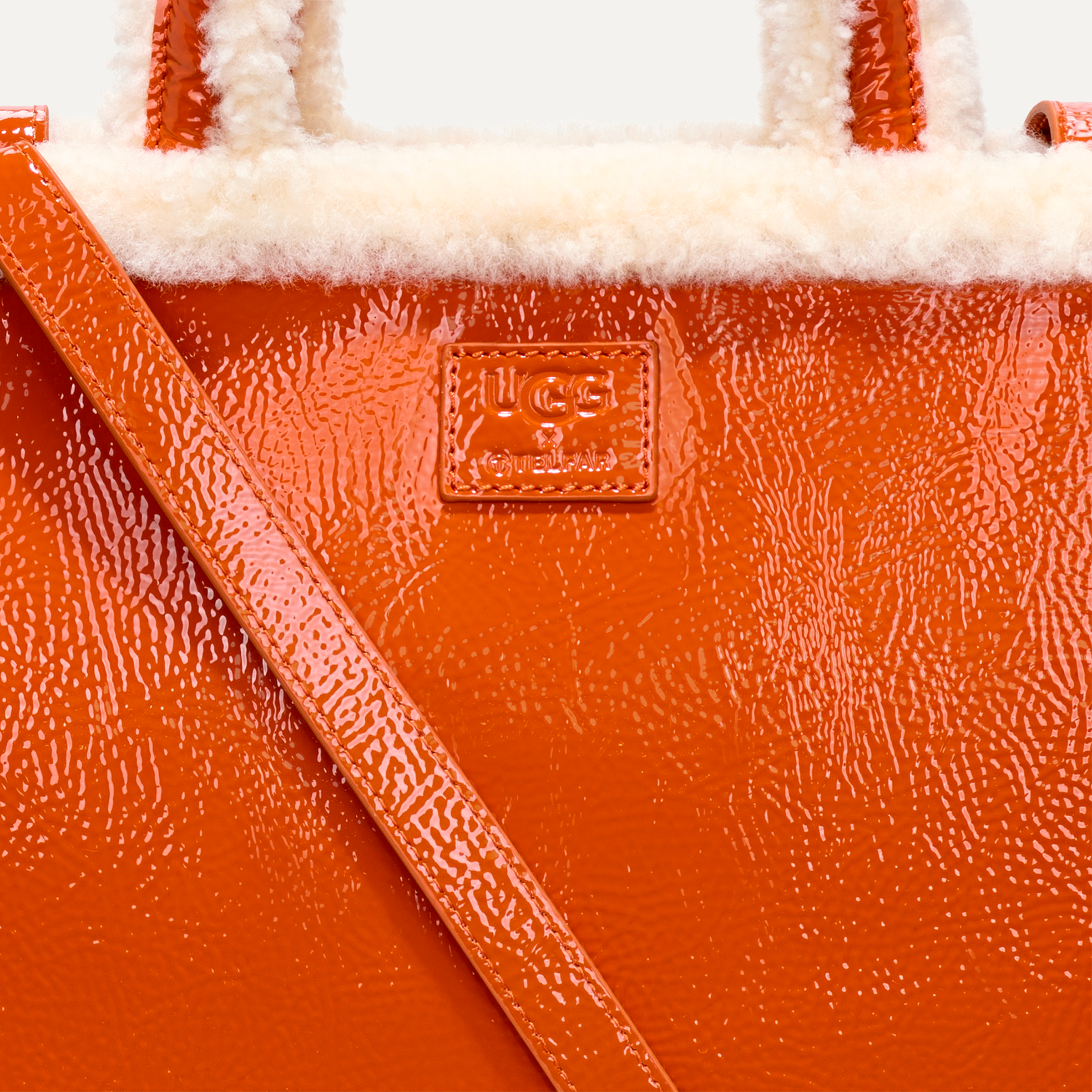 Orange fur bag sales