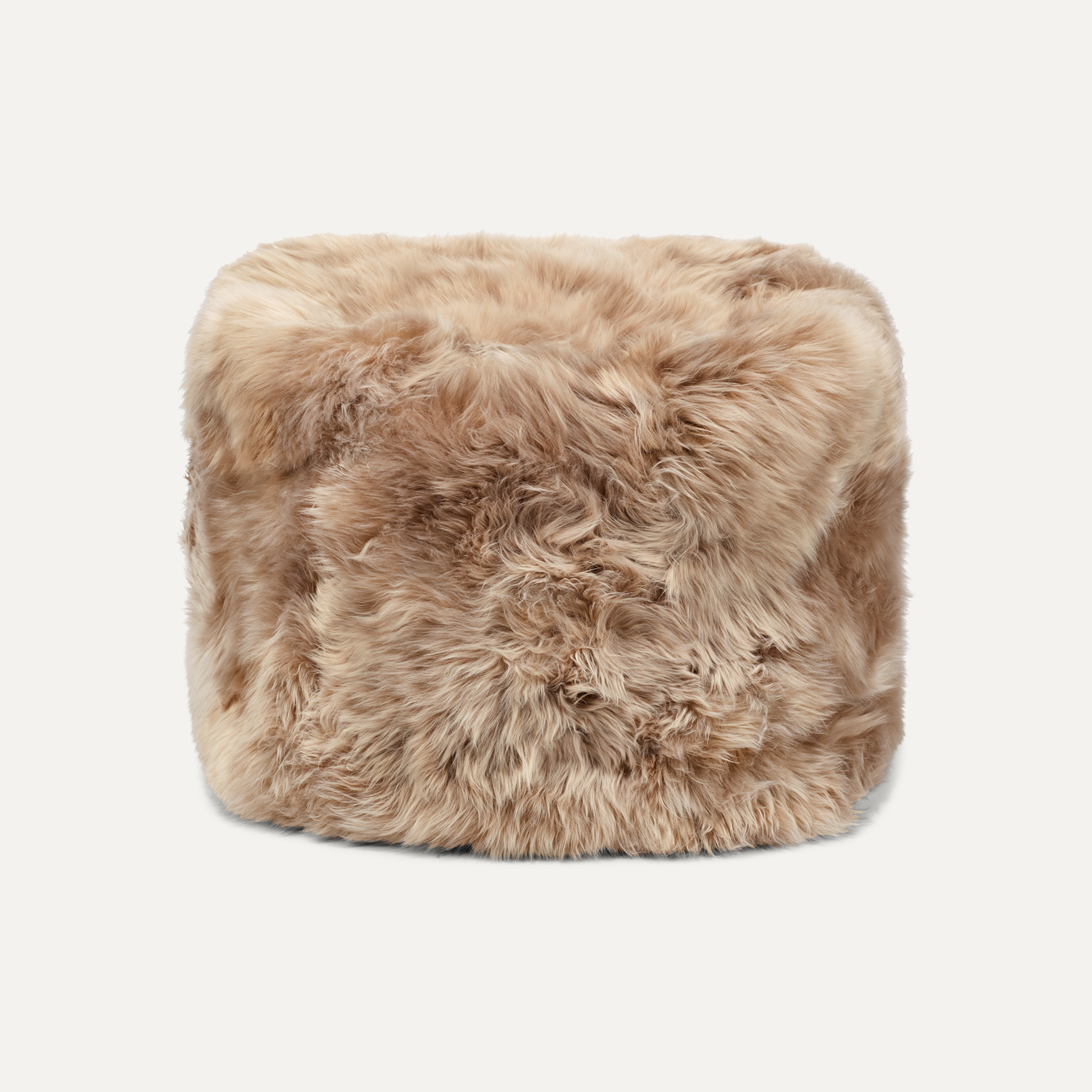 Faux sheepskin pouf sales